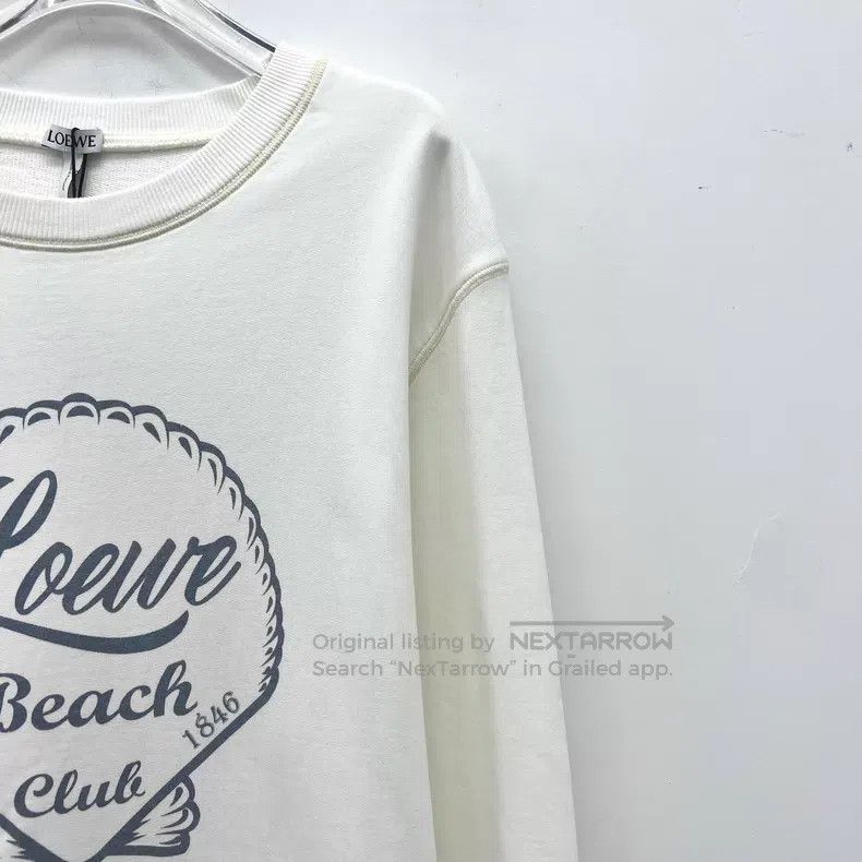 Loewe Loewe Off-white logo round neck long sleeve sweatshirt Size M / US 6-8 / IT 42-44 - 3 Thumbnail