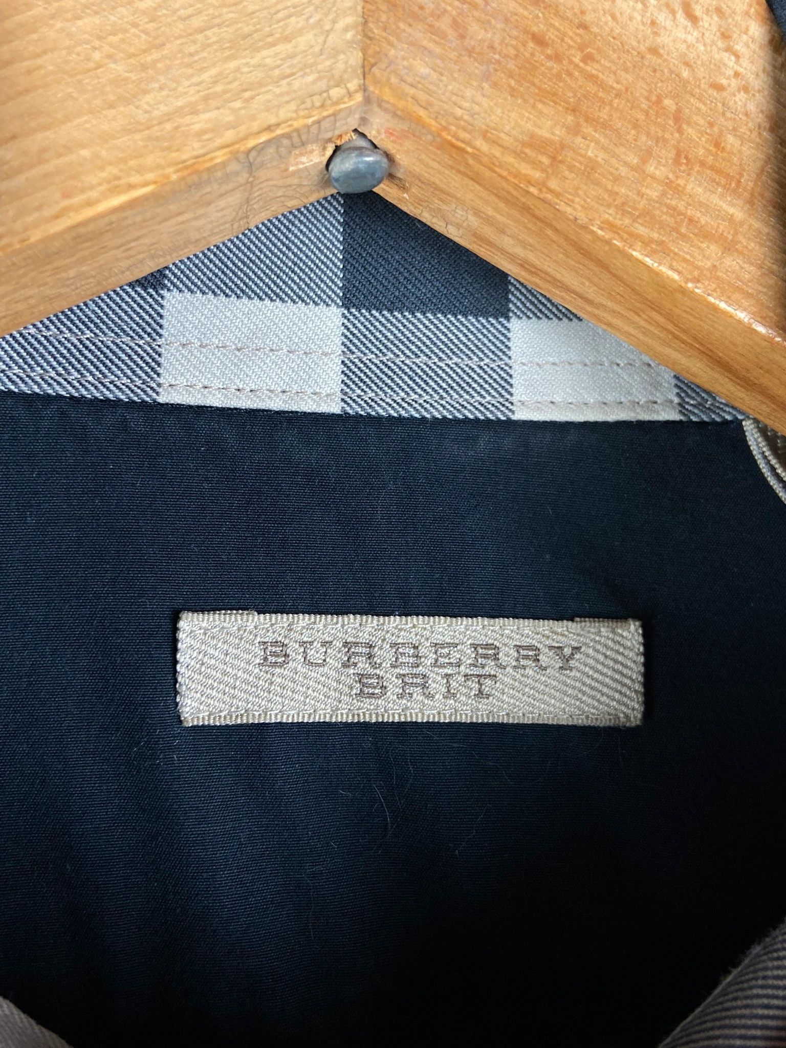 Burberry Burberry shirt black vintage retro designer luxury formal Size US L / EU 52-54 / 3 - 3 Thumbnail