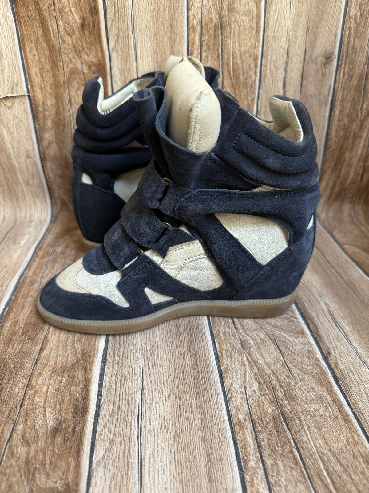 Isabel Marant × Isabel Marant Etoile × Vintage Suede bekett wedge sneakers Size US 6 / IT 36 - 7 Thumbnail