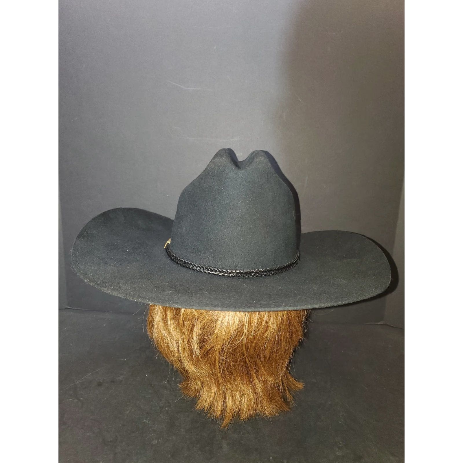 George VINTAGE Resistol George Strait Design 4X Beaver Felt Cowboy Hat Sz 6 3/4 Black Mens Cowboy Hat Size ONE SIZE - 4 Thumbnail