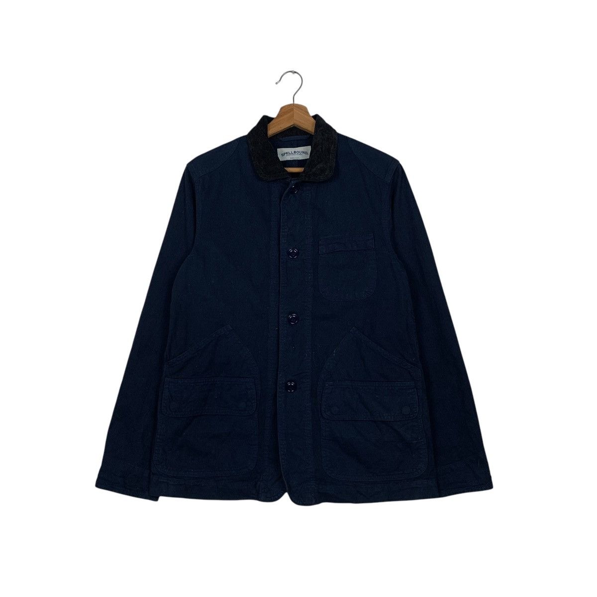 Japanese Brand SPELLBOUND Work Chore Jacket Barn Jacket #1860-C81 Size US M / EU 48-50 / 2 - 1 Thumbnail