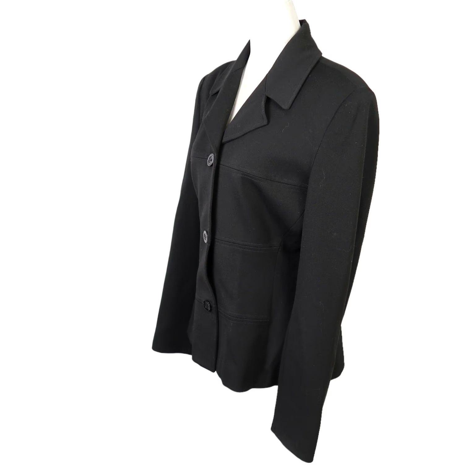 Vintage Vertigo Paris Blazer Jacket Black Button Front Women M Shirt? Size M / US 6-8 / IT 42-44 - 3 Thumbnail