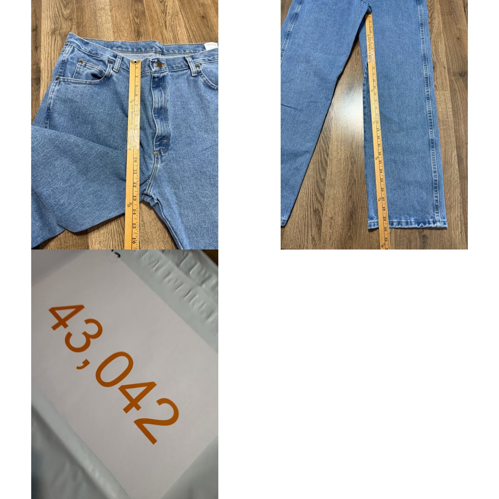 Wrangler Wrangler Jeans Men's XL Blue Denim Straight Leg Pockets 5-Pocket Design Regular Inseam 30in Outdoor Classic Size US 42 / EU 58 - 8 Thumbnail