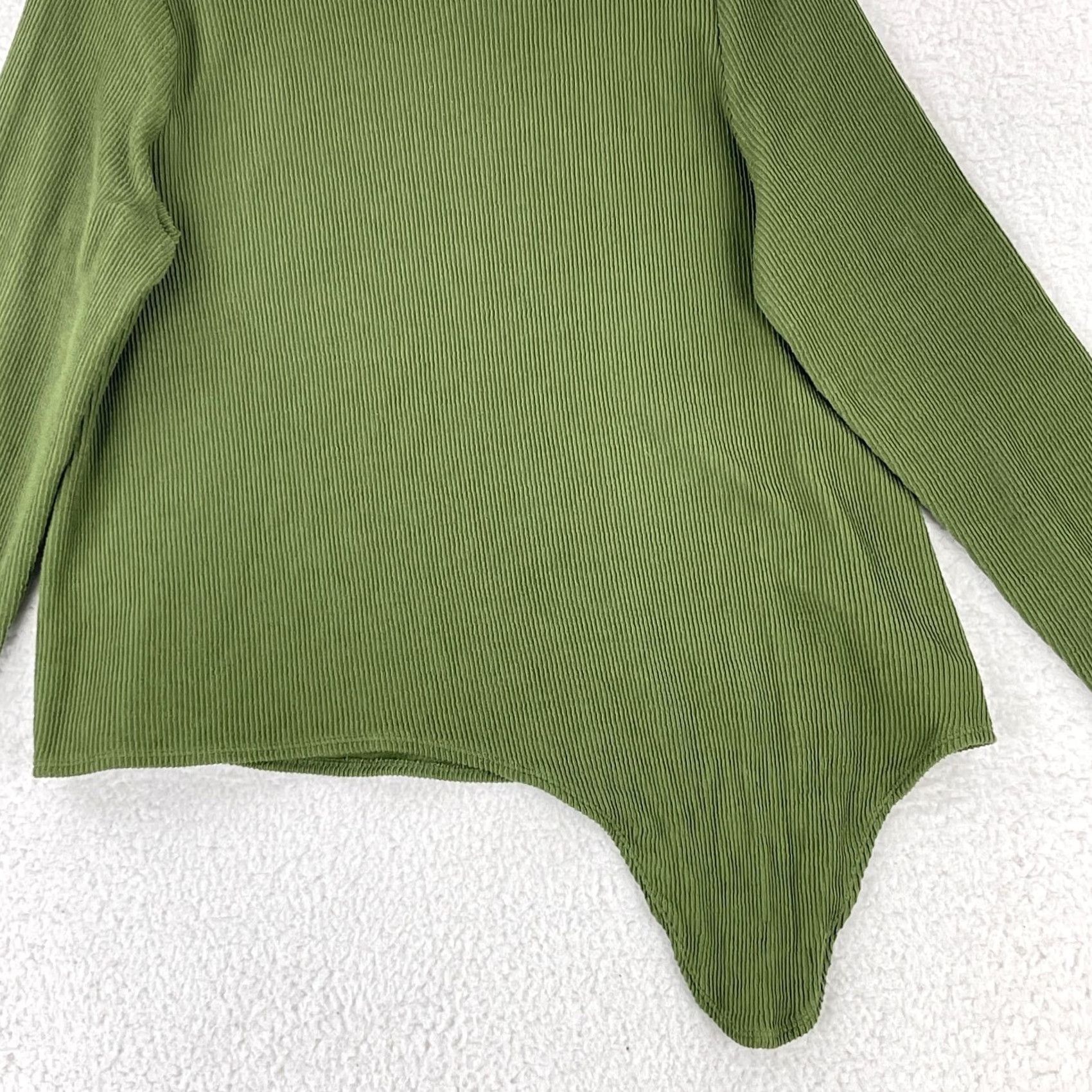 Madewell Madewell T-Shirt Womens Size XL Green Ribbed Side Knot Long Sleeve Pullover Knit Size XL / US 12-14 / IT 48-50 - 5 Thumbnail