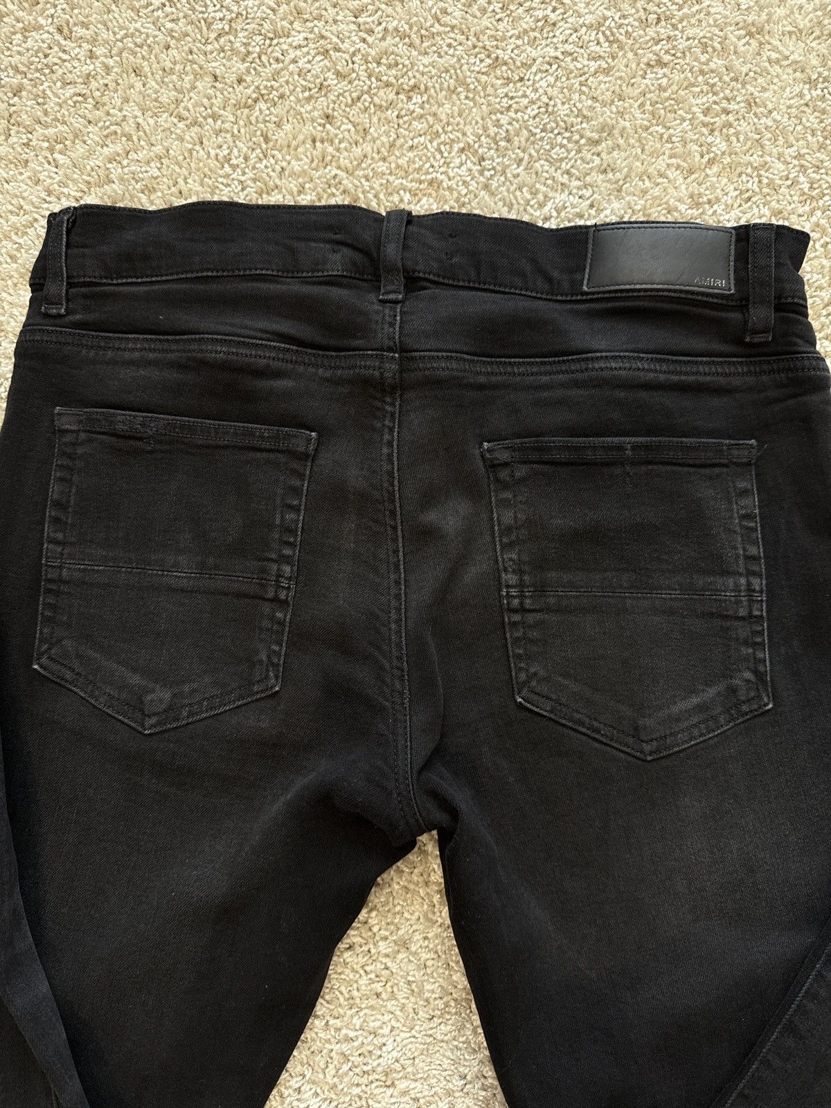 Amiri Amiri Black Washed Jeans Size US 33 - 6 Thumbnail
