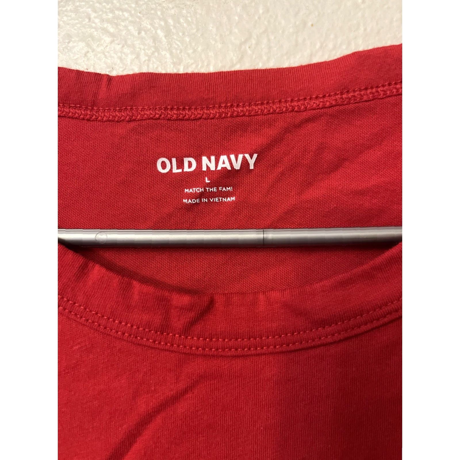 Old Navy Old Navy T-Shirt Women L Red Graphic Print Cotton Short Sleeve Crew Neck Pullover Casual Funny Spring Summer Size L / US 10 / IT 46 - 3 Thumbnail