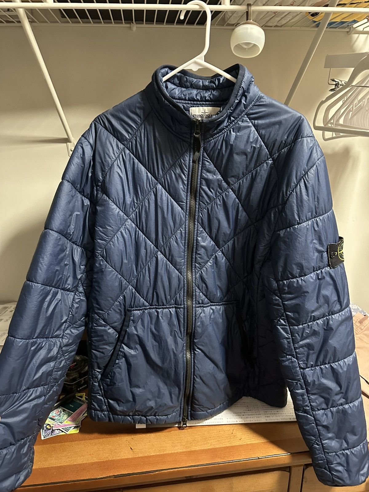 Stone Island Garment Dyed Quilted Micro parka Stone Island blue xl Size US XL / EU 56 / 4 - 2 Thumbnail