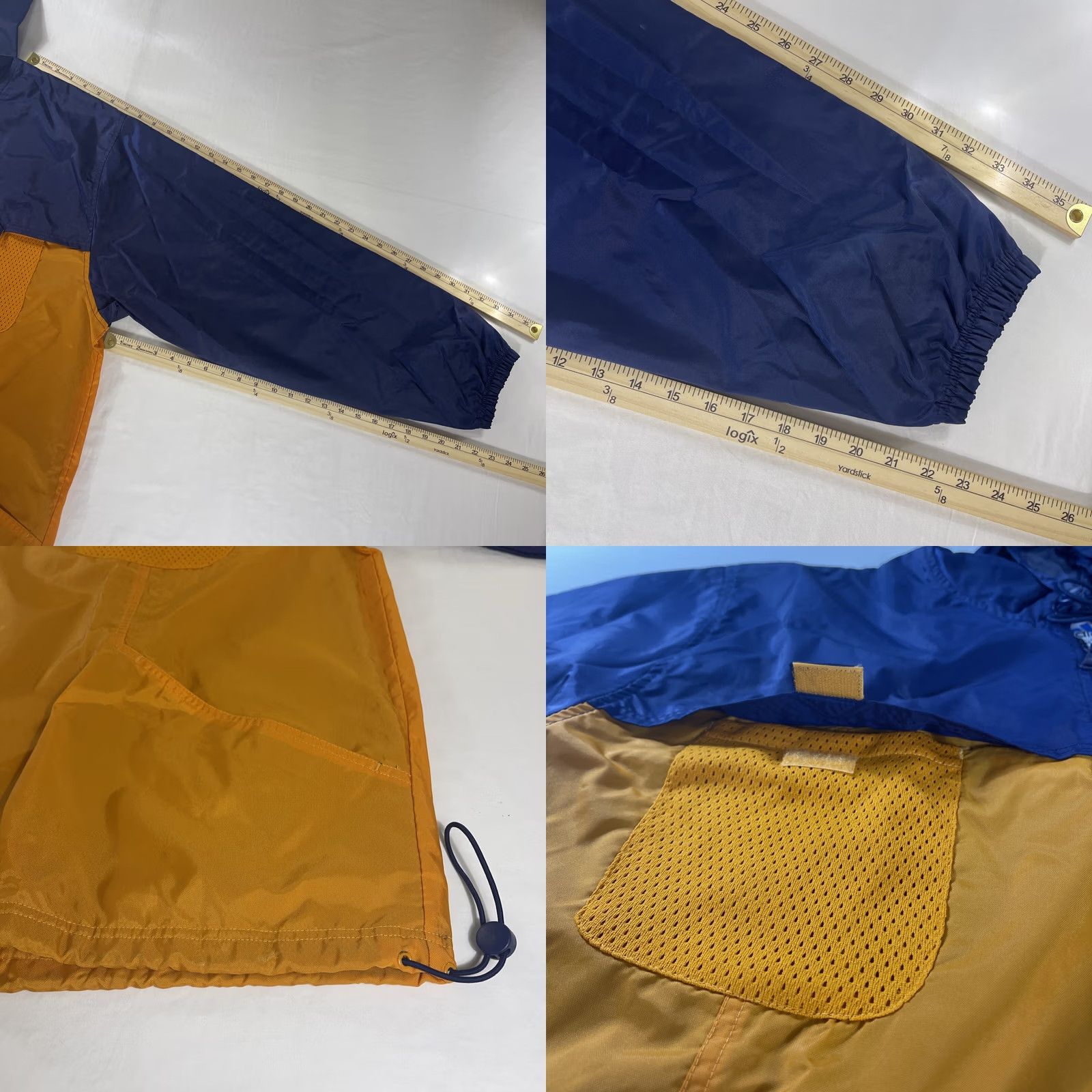 Adidas VINTAGE Adidas Windbreaker Jacket Hoodie 2XL 1/4 Zip Orange Blue 2 Tone Mens Jacket Size US XXL / EU 58 / 5 - 8 Thumbnail