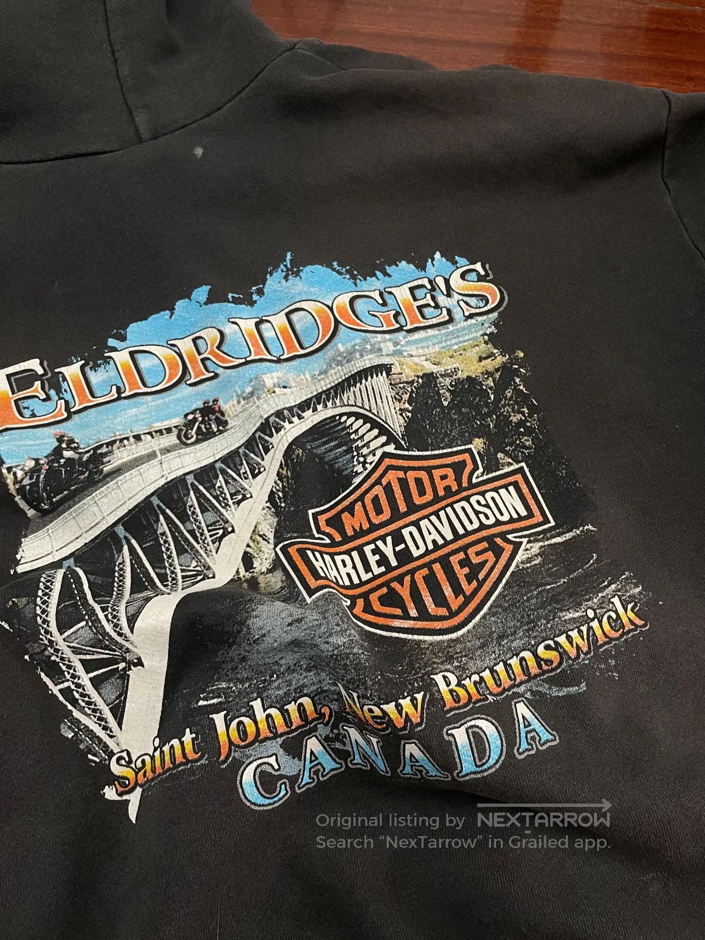 Vintage Vintage Harley Davidson Fade Zip Hoodie. Size US M / EU 48-50 / 2 - 6 Thumbnail