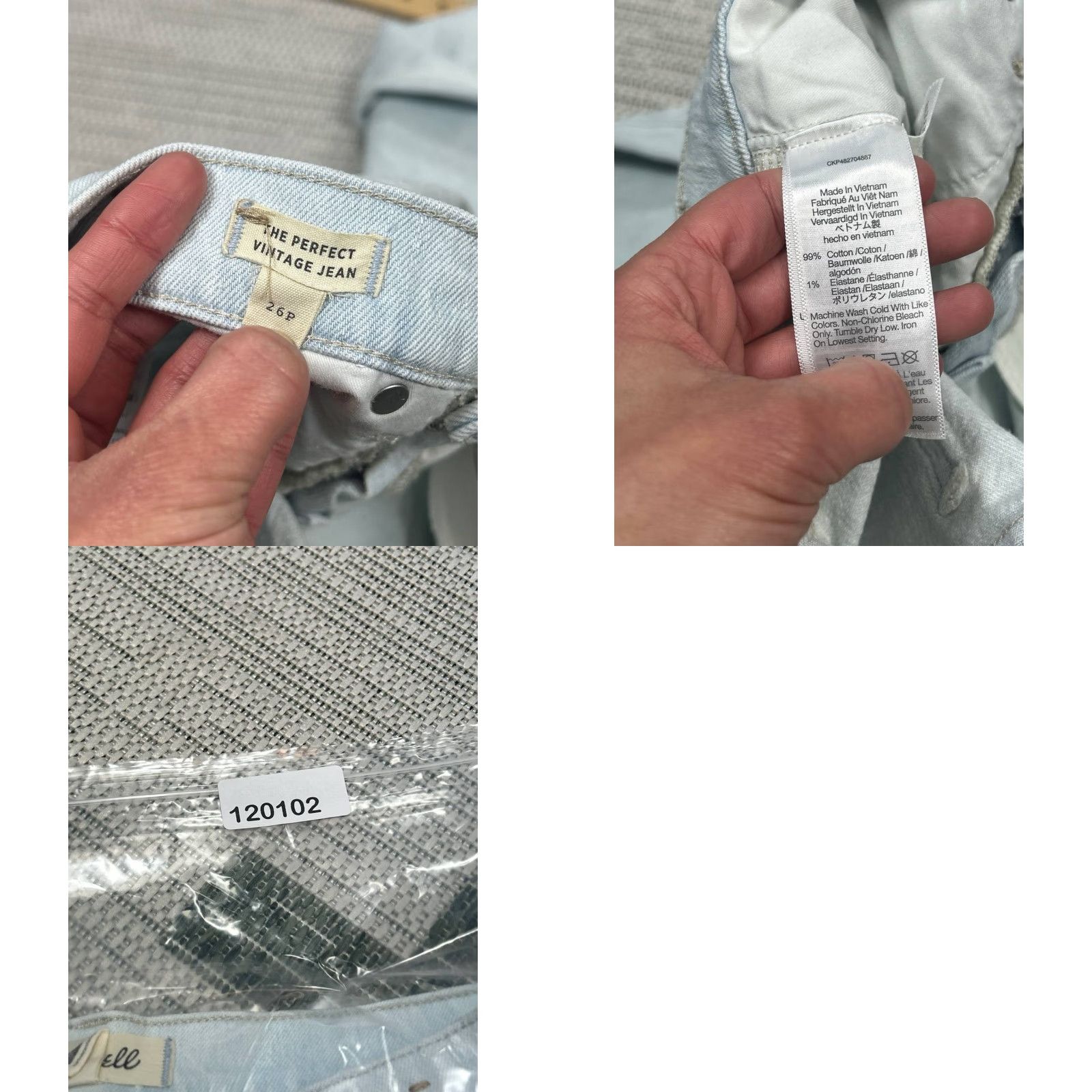 Madewell Madewell The Perfect Vintage Jeans Womens 26 Petite Blue Denim Mid Rise 26x26 Size 26" / US 2 / IT 38 - 8 Thumbnail