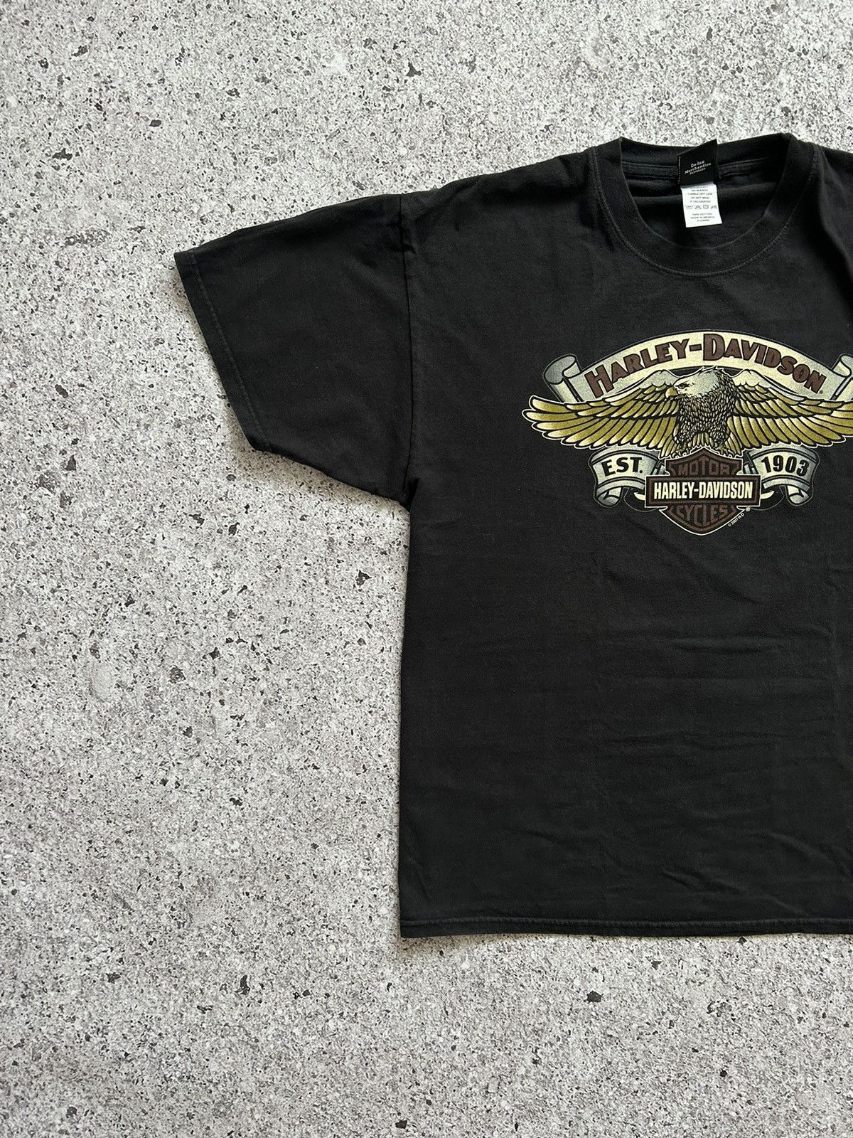 Band Tees × Harley Davidson × Vintage Vintage Harley Davidson Dockgate Southampton T-Shirt 2007 Size US XL / EU 56 / 4 - 7 Thumbnail