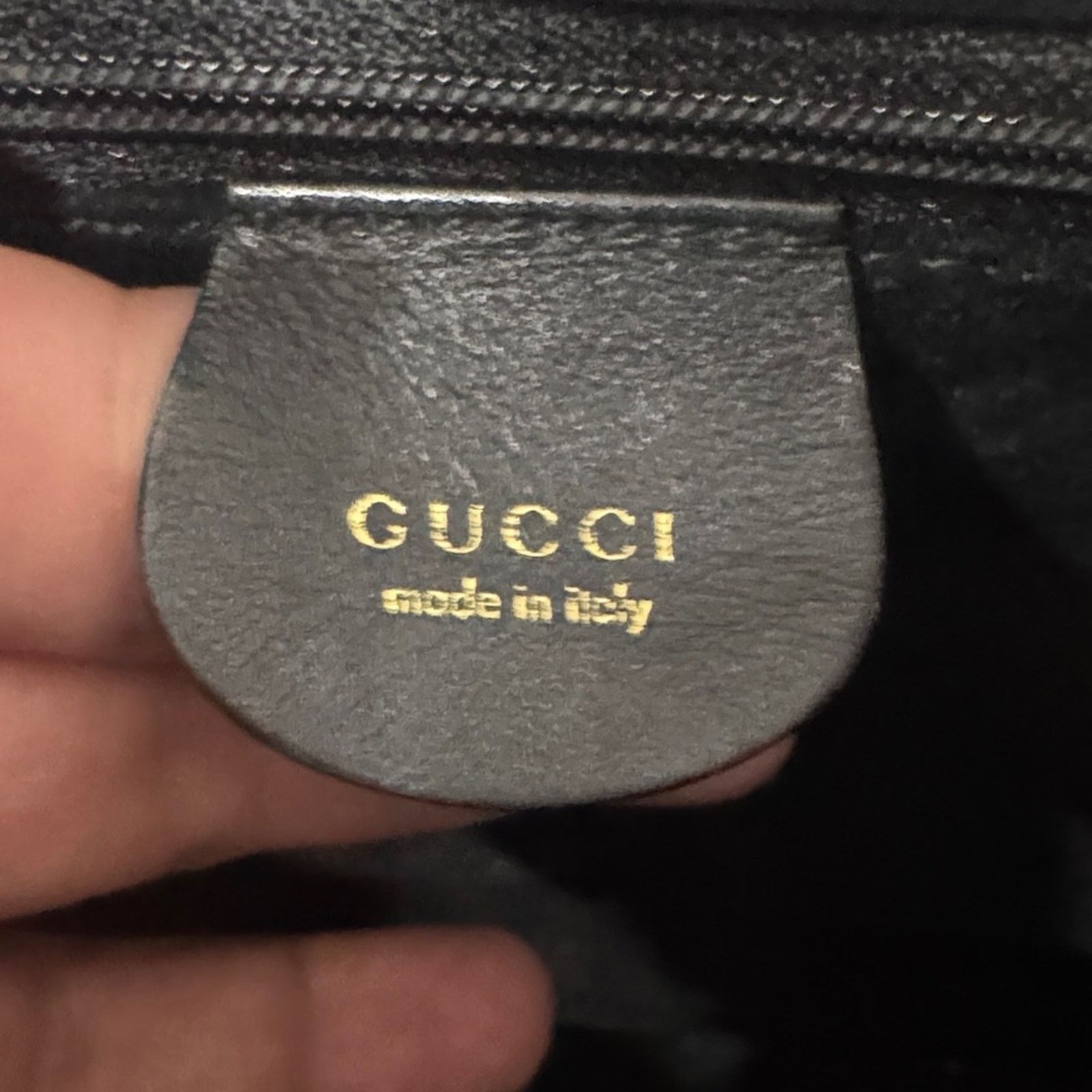 Gucci Gucci Vintage Square G Black Leather Shoulder Bag Size ONE SIZE - 11 Thumbnail