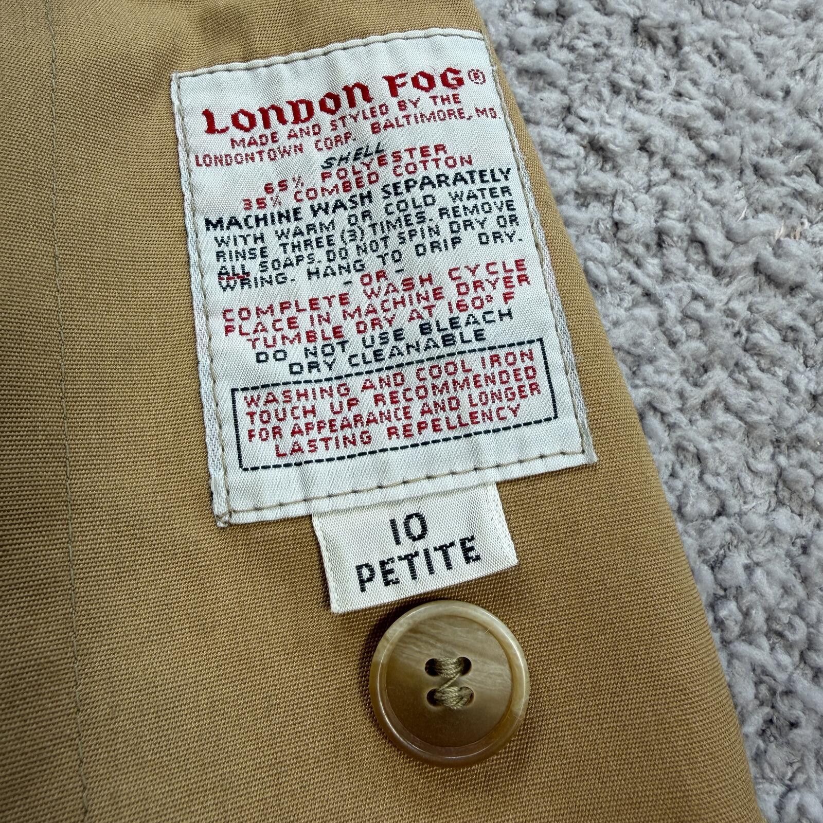 London Fog Vintage London Fog Maincoats Tan Belted Trench Coat USA Size L / US 10 / IT 46 - 3 Thumbnail