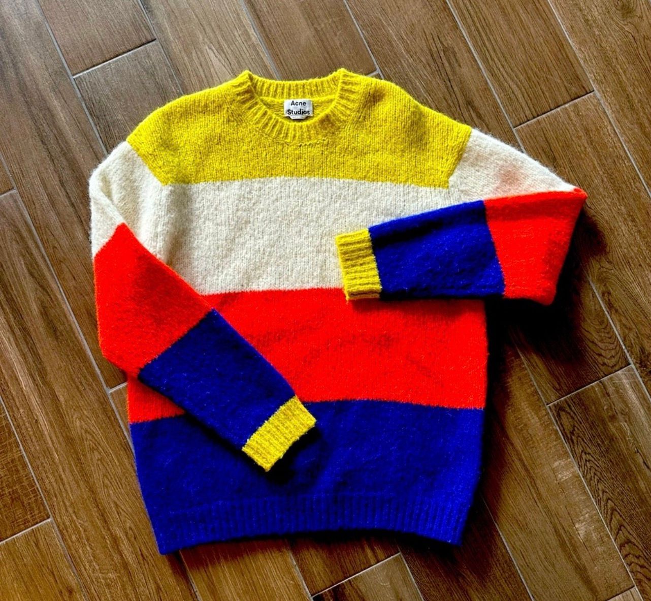 Pre-owned Acne Studios Grail  Block Pattern Sweater In Multicolor