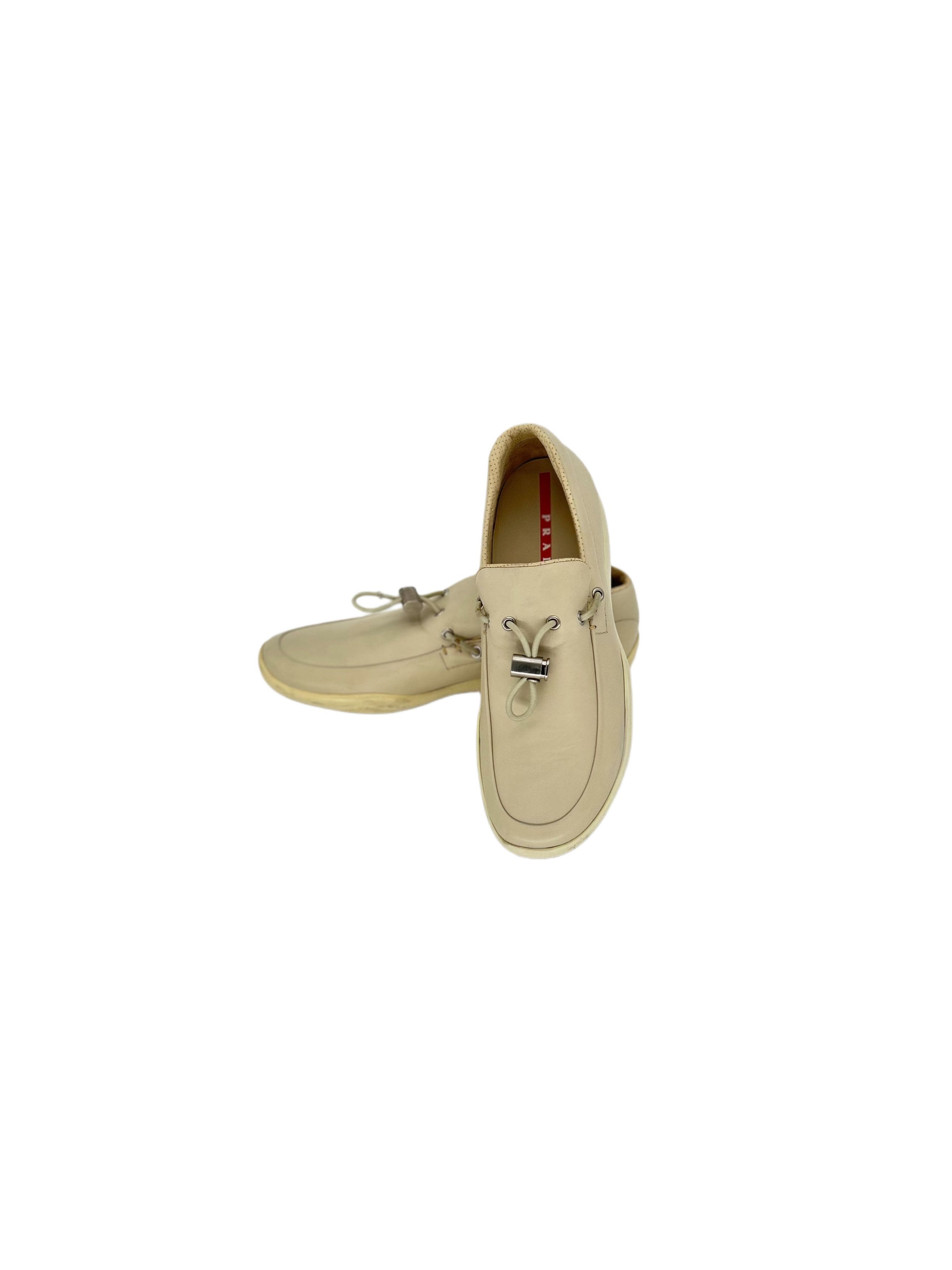 Prada Prada Linea Rossa White Classic Loafers With Toggle Size US 7 / EU 40 - 4 Thumbnail