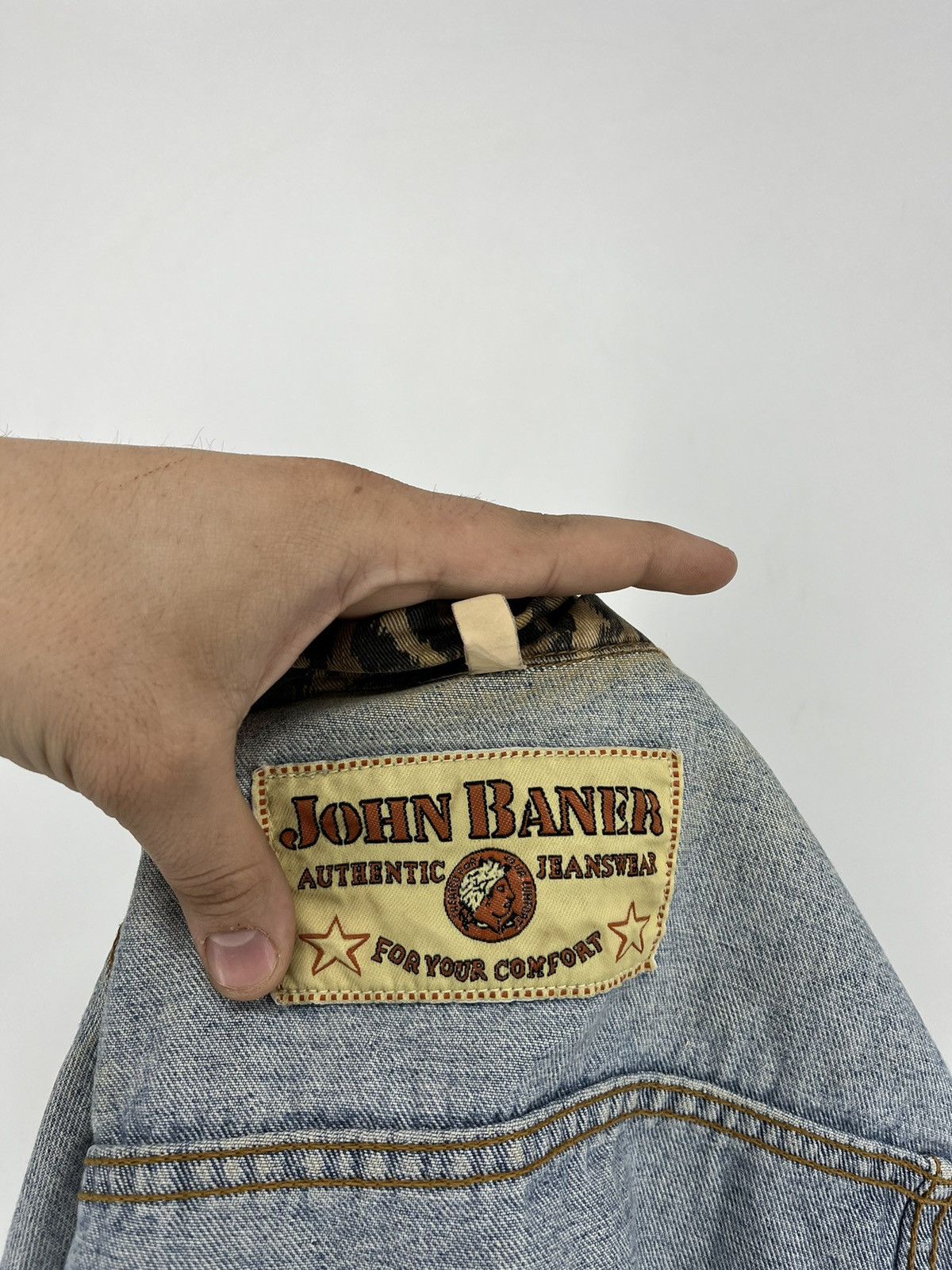John Baner × Vintage John Baner Avant Garde Japanese Brand Denim Jacket Size US M / EU 48-50 / 2 - 13 Thumbnail