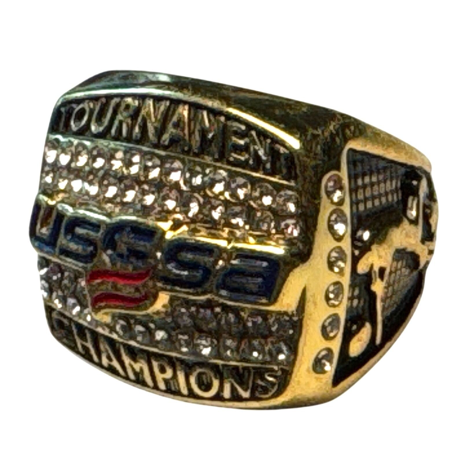 Jewelry Baseball USSSA Tournament Champions Ring Size 8 Play Bat Bal Size ONE SIZE - 2 Thumbnail