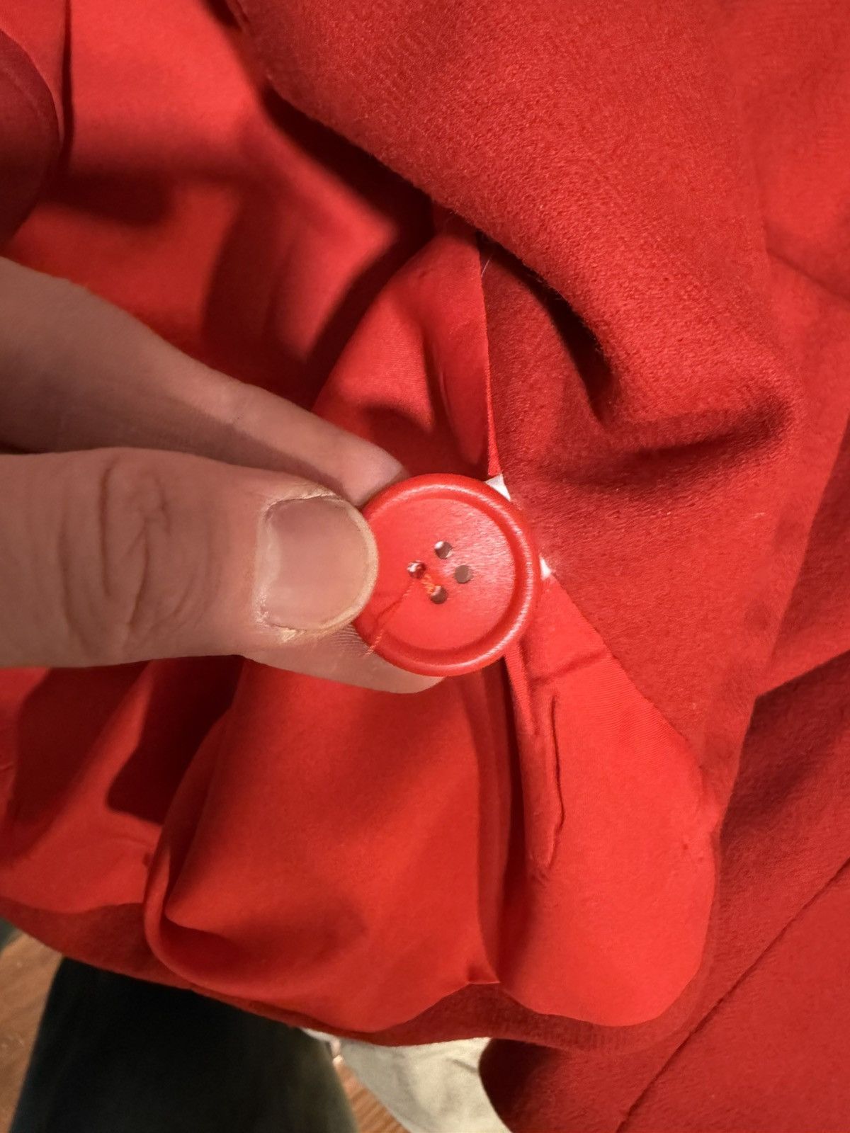 Yohji Yamamoto Vintage 80s Y's Yohji Yamamoto Red Wool Cropped Blazer Size 38R - 9 Thumbnail