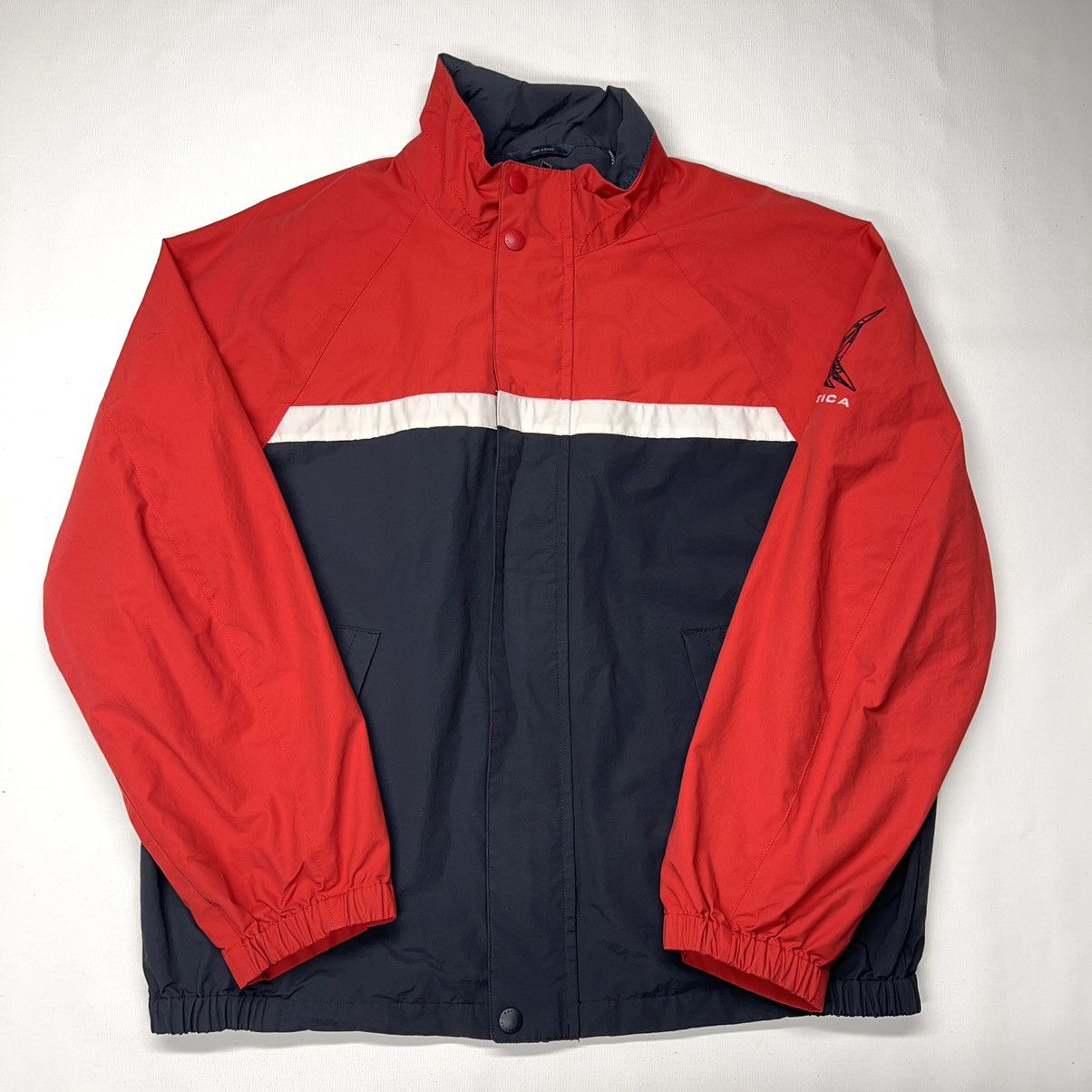 Red white and blue nautica jacket hotsell