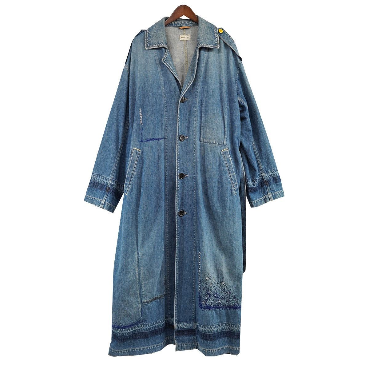 Kapital KOUNTRY 11.5OZ DENIM DRAGGING COAT Denim Court Size US S / EU 44-46 / 1 - 1 Thumbnail