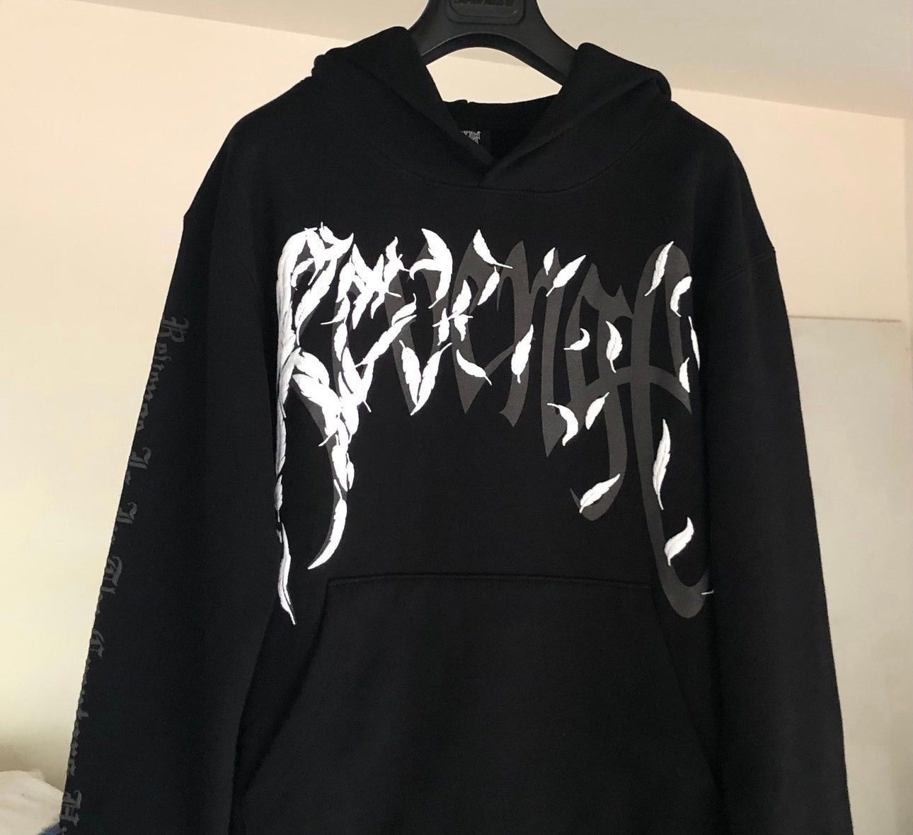 999 Club × Revenge Juice WRLD x Revenge Dove Hoodie Black Mens 