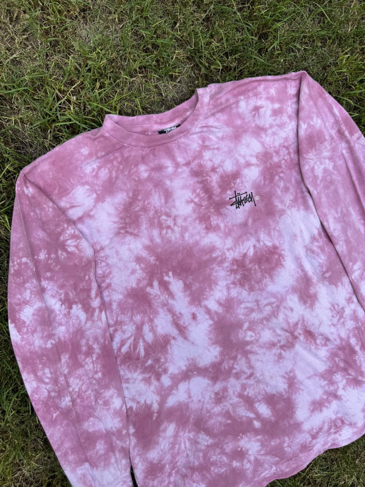 Stussy Stussy Women's Verna Tie Dye Long Sleeve in Light Pink Size US L / EU 52-54 / 3 - 5 Thumbnail