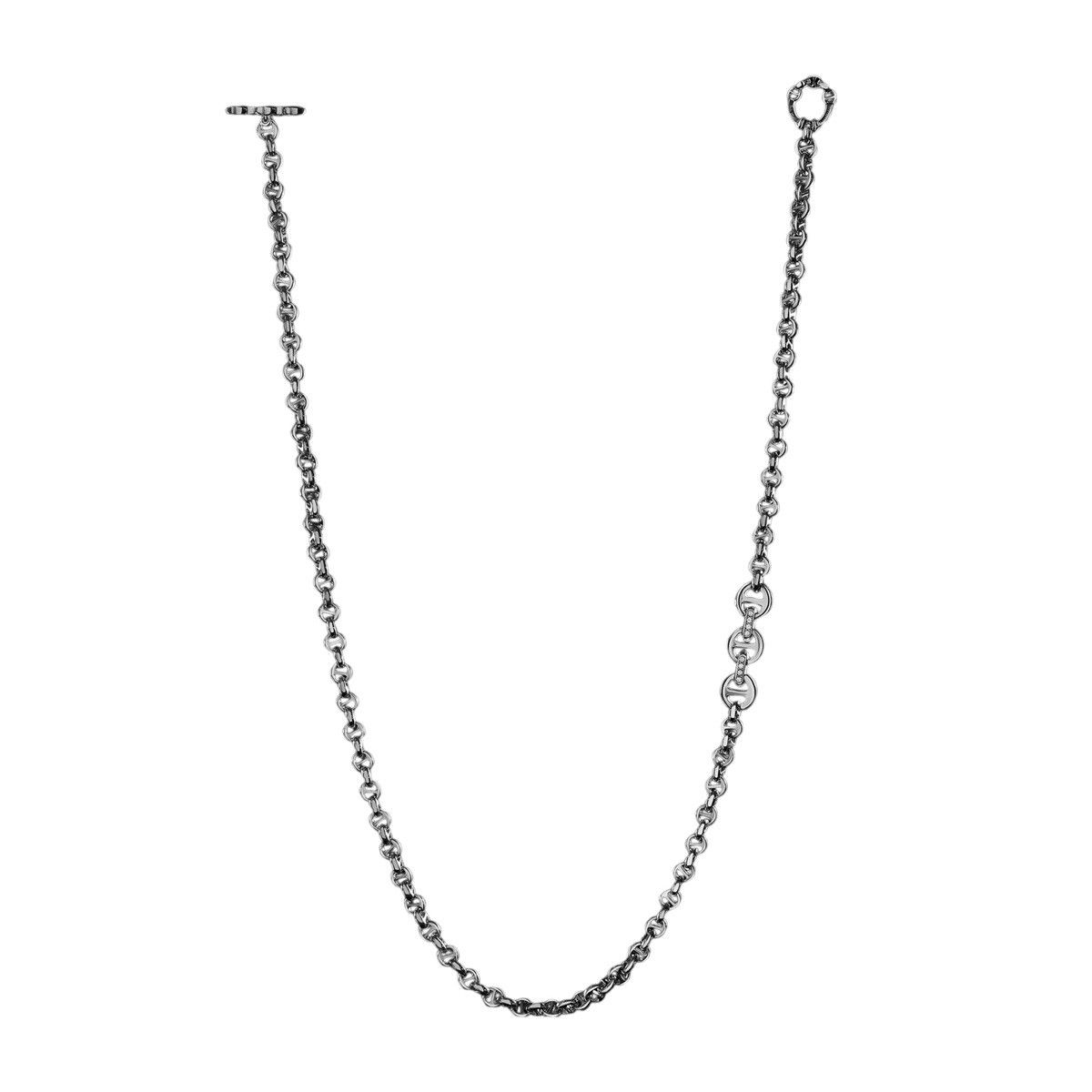 Hoorsenbuhs 24” 5mm Sterling Silver Open Link Necklace with Diamonds Size ONE SIZE - 2 Thumbnail