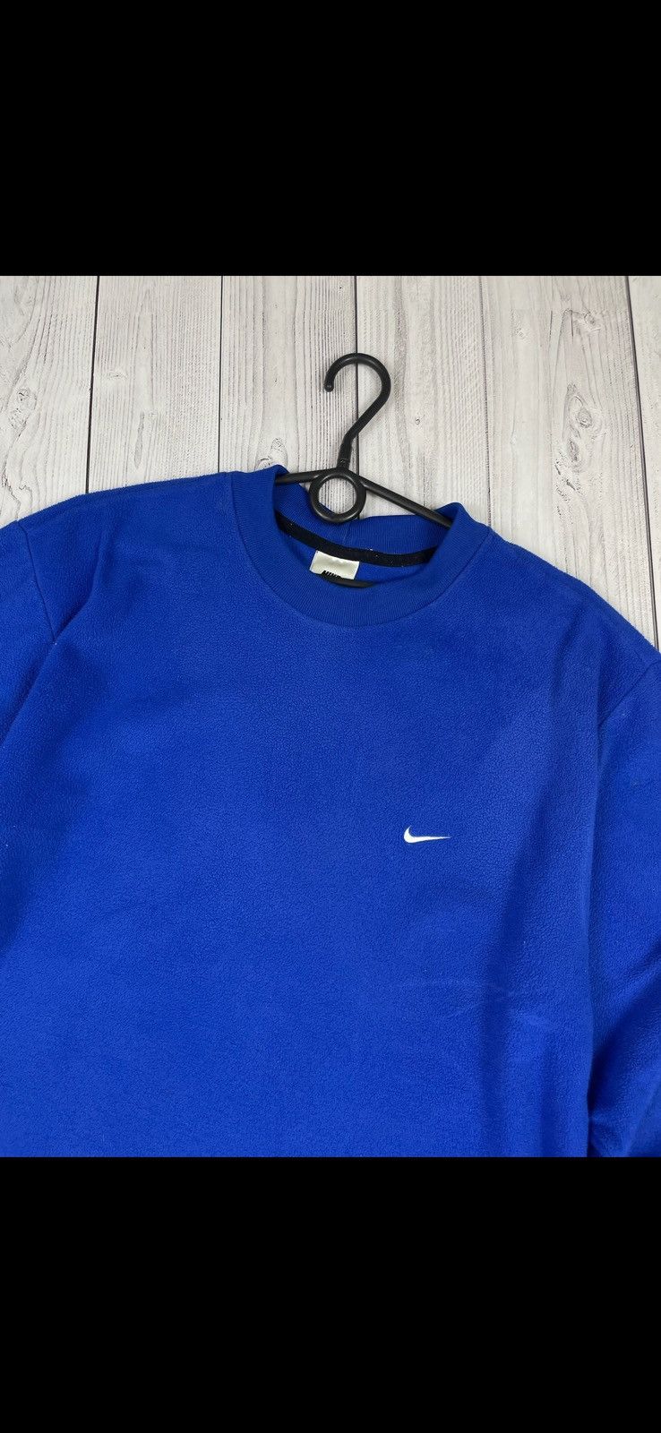 Nike Vintage nike Fleece sweatshirt blue rare logo size M Size US M / EU 48-50 / 2 - 3 Thumbnail