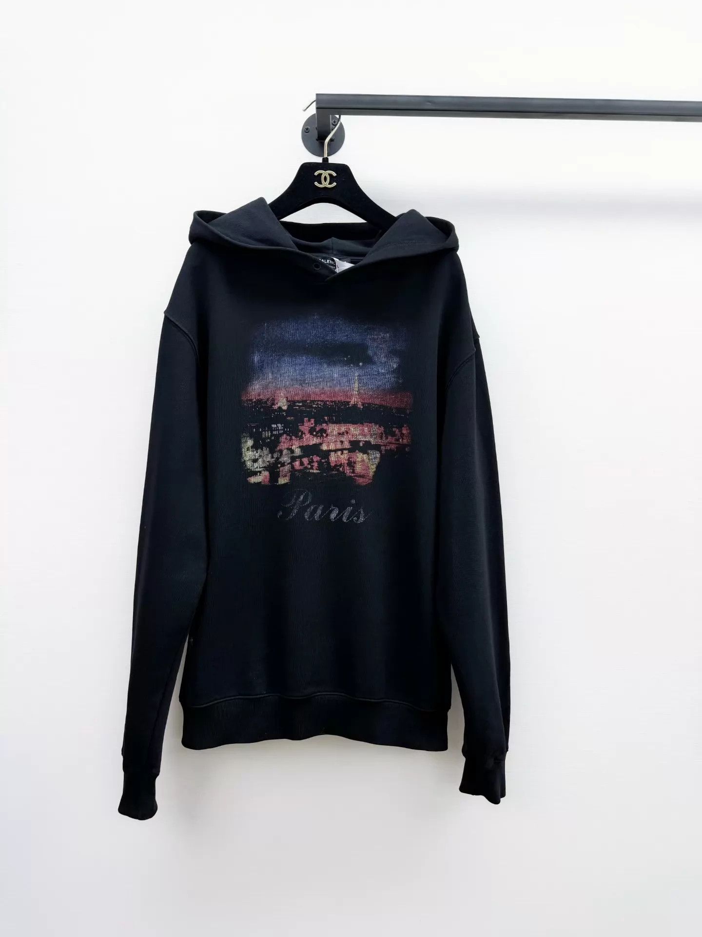 Balenciaga Balenciaga Eiffel Tower Graphic Hoodie 0079 | Grailed