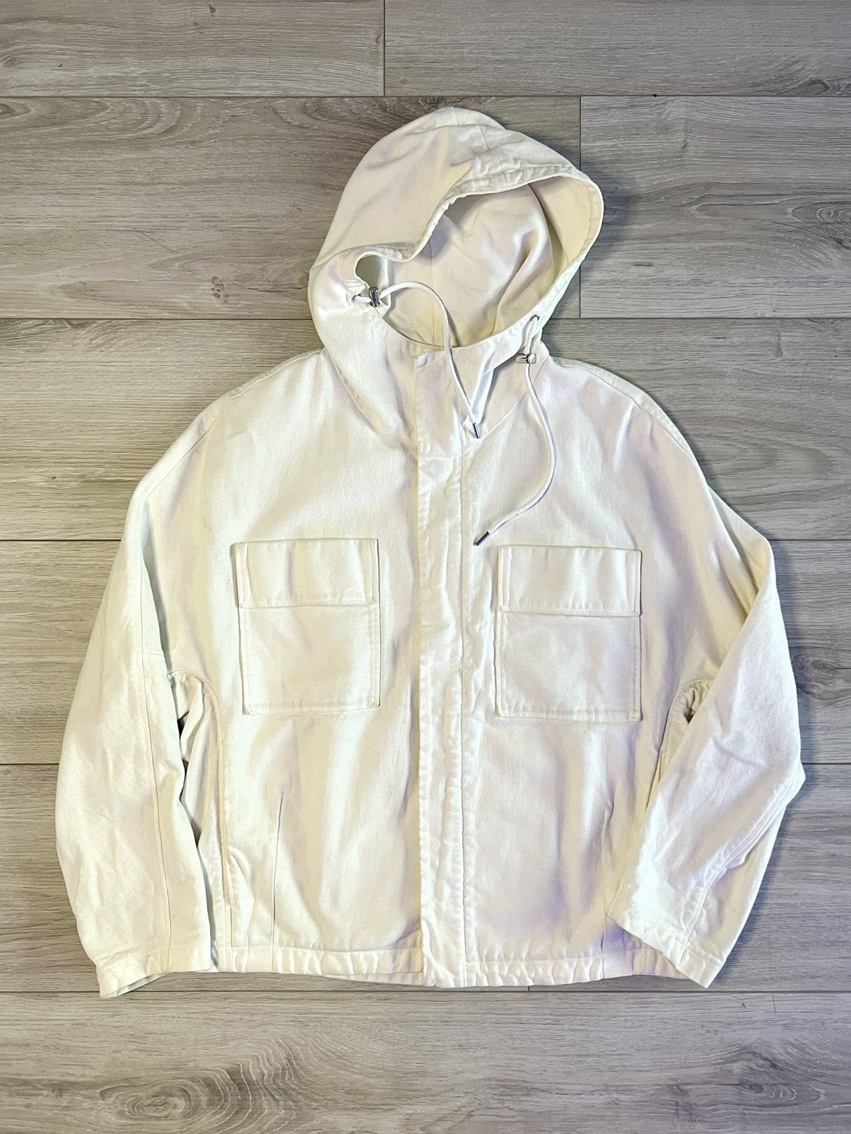 image of Raf Simons Raf Simmons Hooded Jacket in Offwhite, Men's (Size Small)