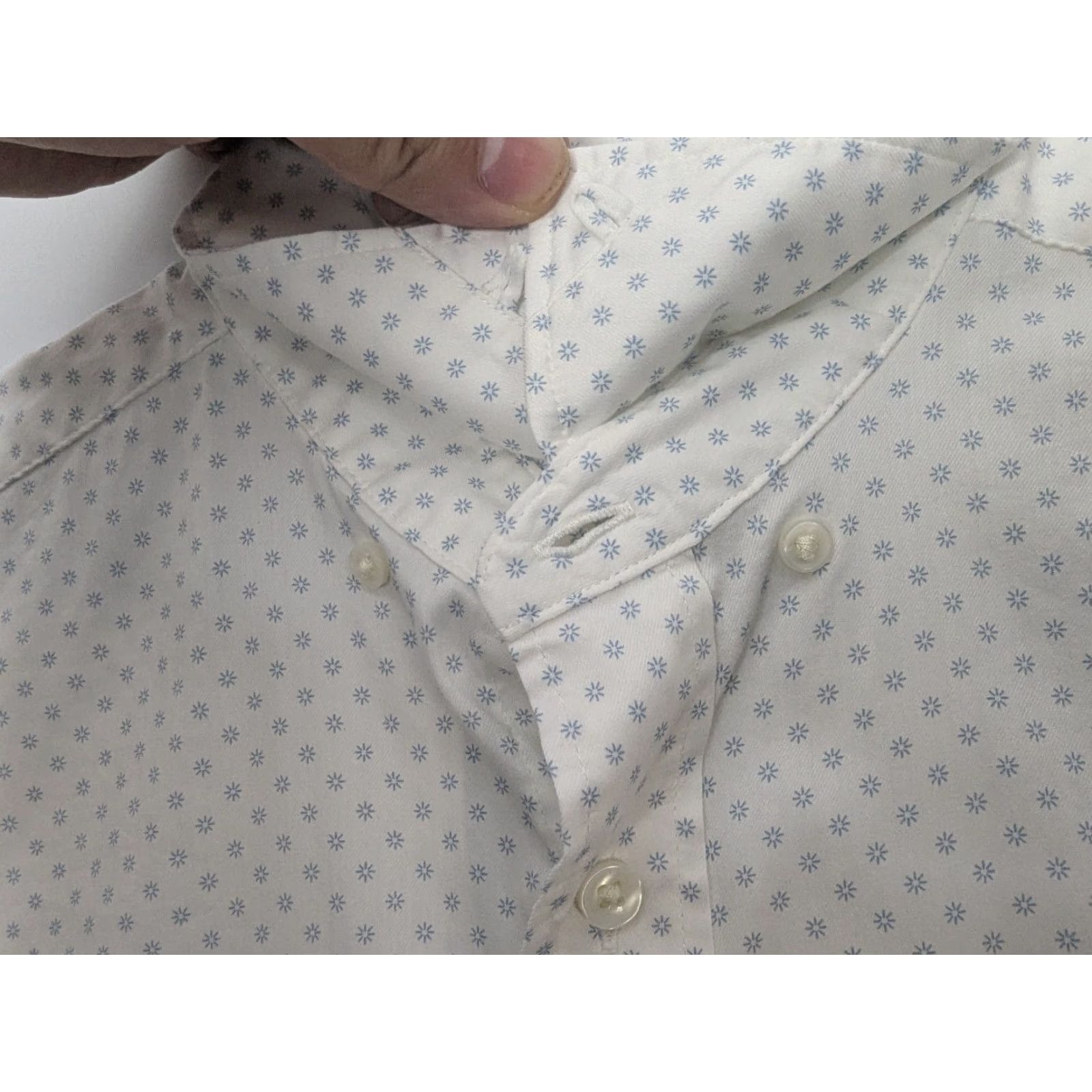 Faherty Faherty Shirt Mens Small The Movement White Geometric Button Down S/S MWS2330 Size US S / EU 44-46 / 1 - 6 Thumbnail