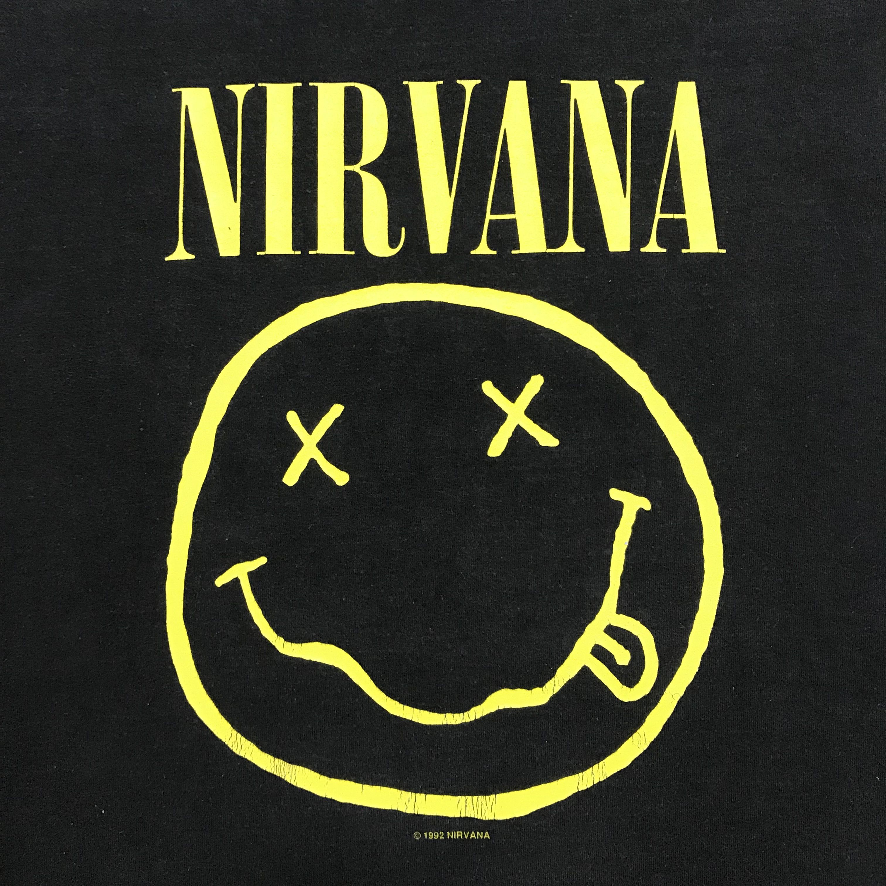 Nirvana NIRVANA 1992 Vintage T-Shirt Smiley Band Tees Kurt Cobain Size US M / EU 48-50 / 2 - 4 Thumbnail