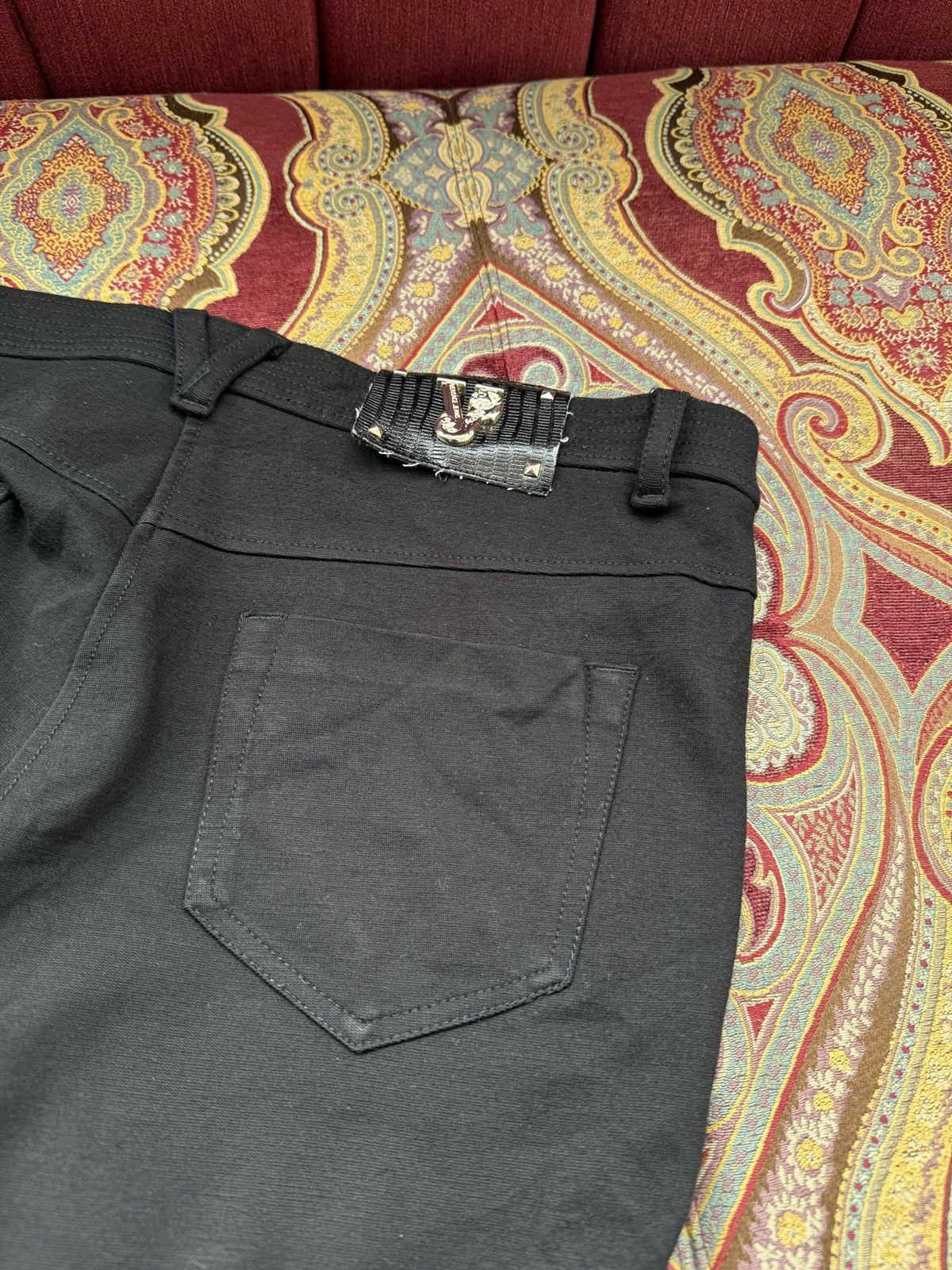 Versace Jeans Couture Vintage Versace Jeans Black Zip Detail Stretch Pants Women’s Size 26" / US 2 / IT 38 - 18 Thumbnail