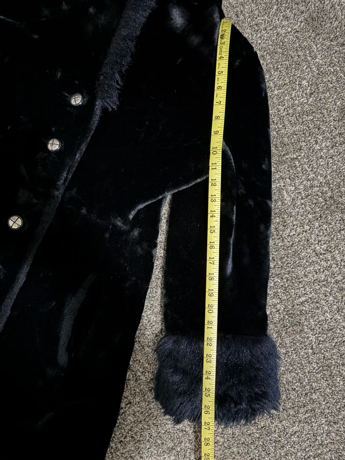 Vintage Vintage Borgazia Styled By Fairmoor Black Faux Fur Jacket Size S / US 4 / IT 40 - 7 Thumbnail