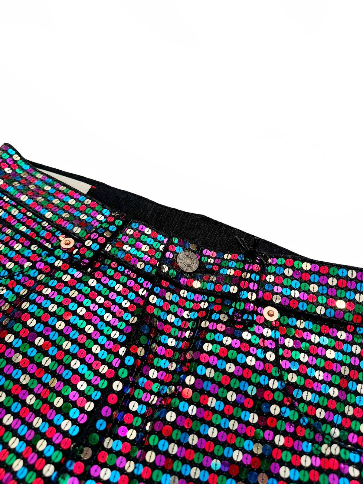 Gucci Rainbow Sparkle Sequin Skinny Denim Jean Size US 30 / EU 46 - 4 Thumbnail