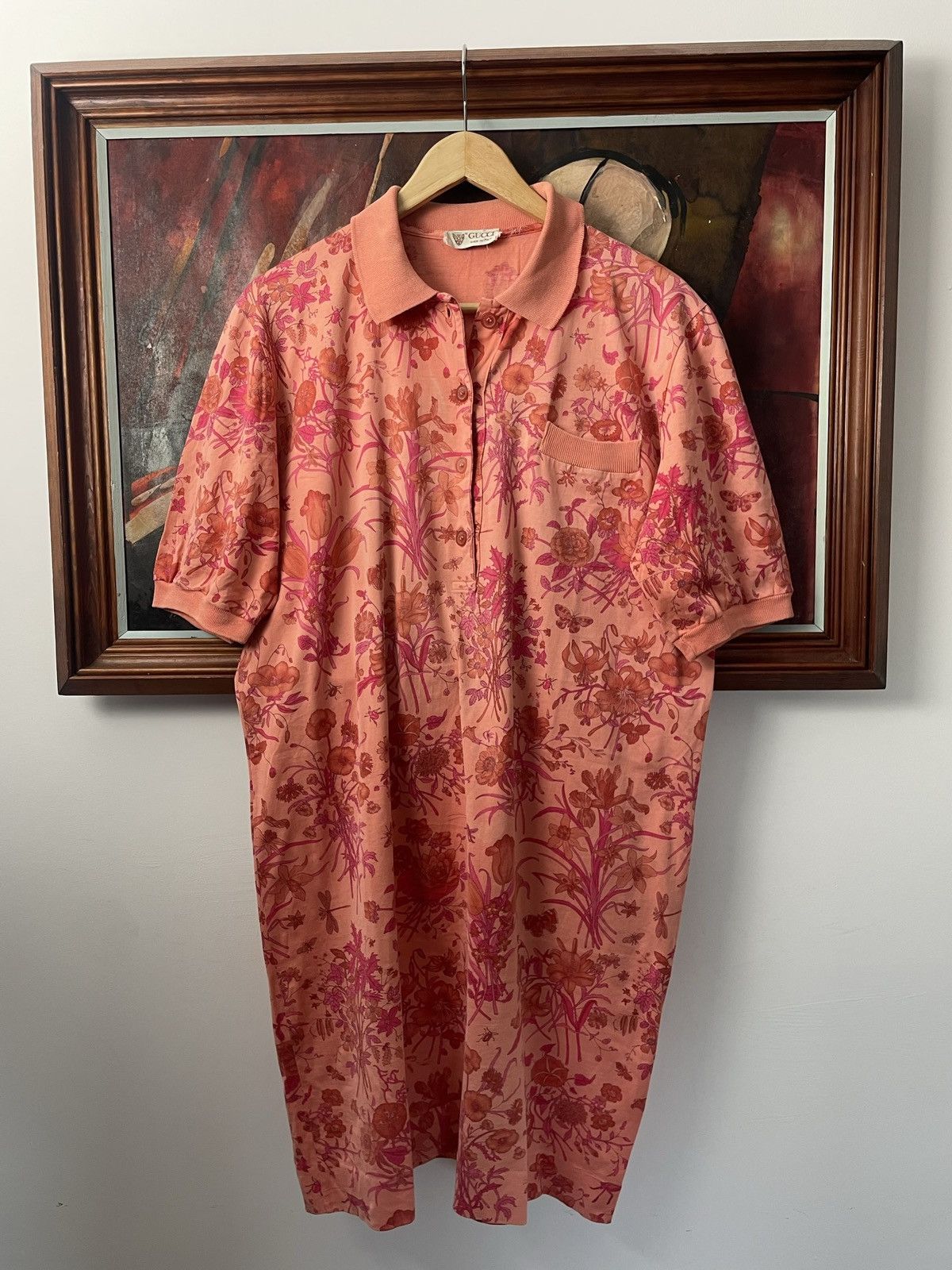 Gucci Vintage 80s Gucci Polo Dress Oversize Women Designer Italy Size L / US 10 / IT 46 - 1 Thumbnail