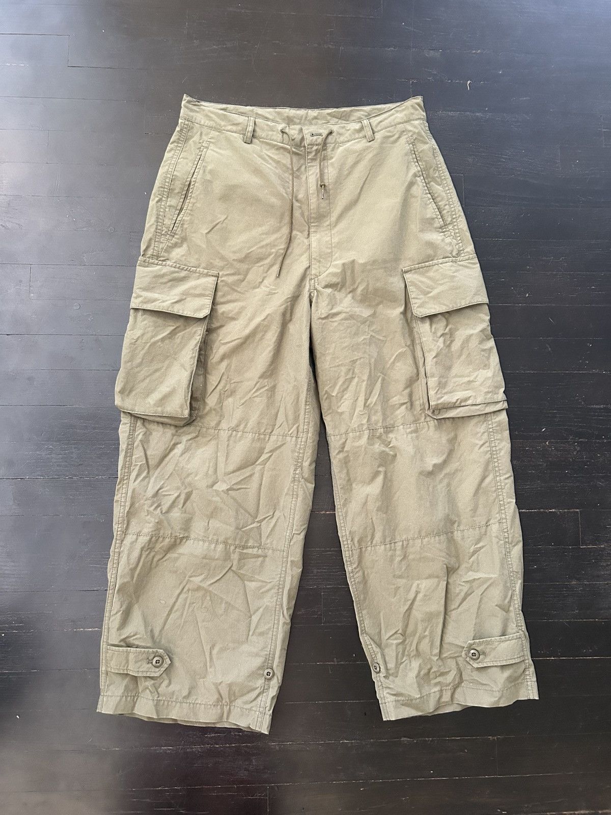 Vintage Army green baggy cargos wide leg Size US 30 / EU 46 - 1 Thumbnail