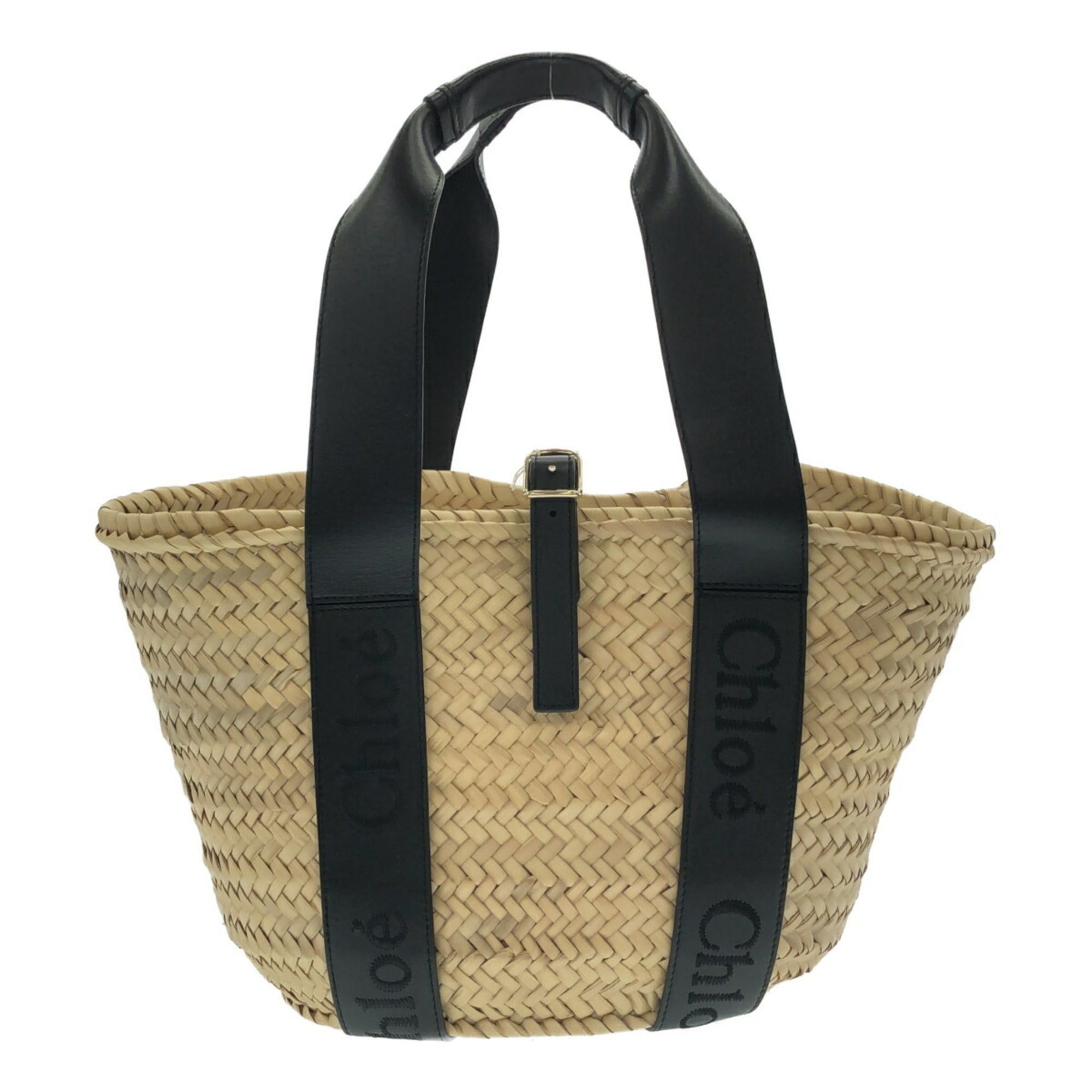 Chloé Chloe SENSE Medium Basket Tote Bag Women's Embroidered Black Available at Mikunigaoka Store