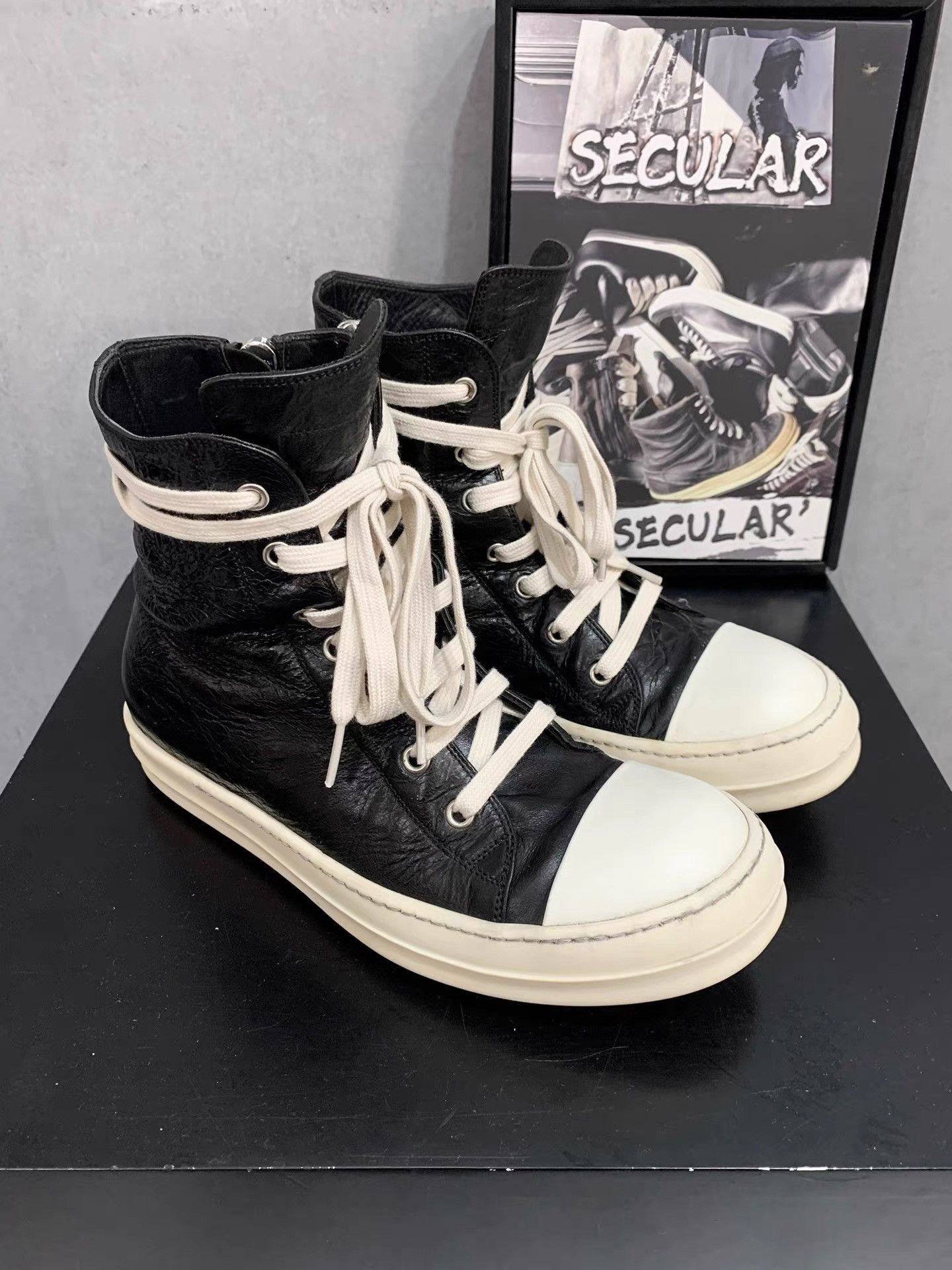 Rick Owens Rick Owens 17SS Crinkled Leather Big Converse K34 Size US 6.5 / EU 39-40 - 3 Thumbnail