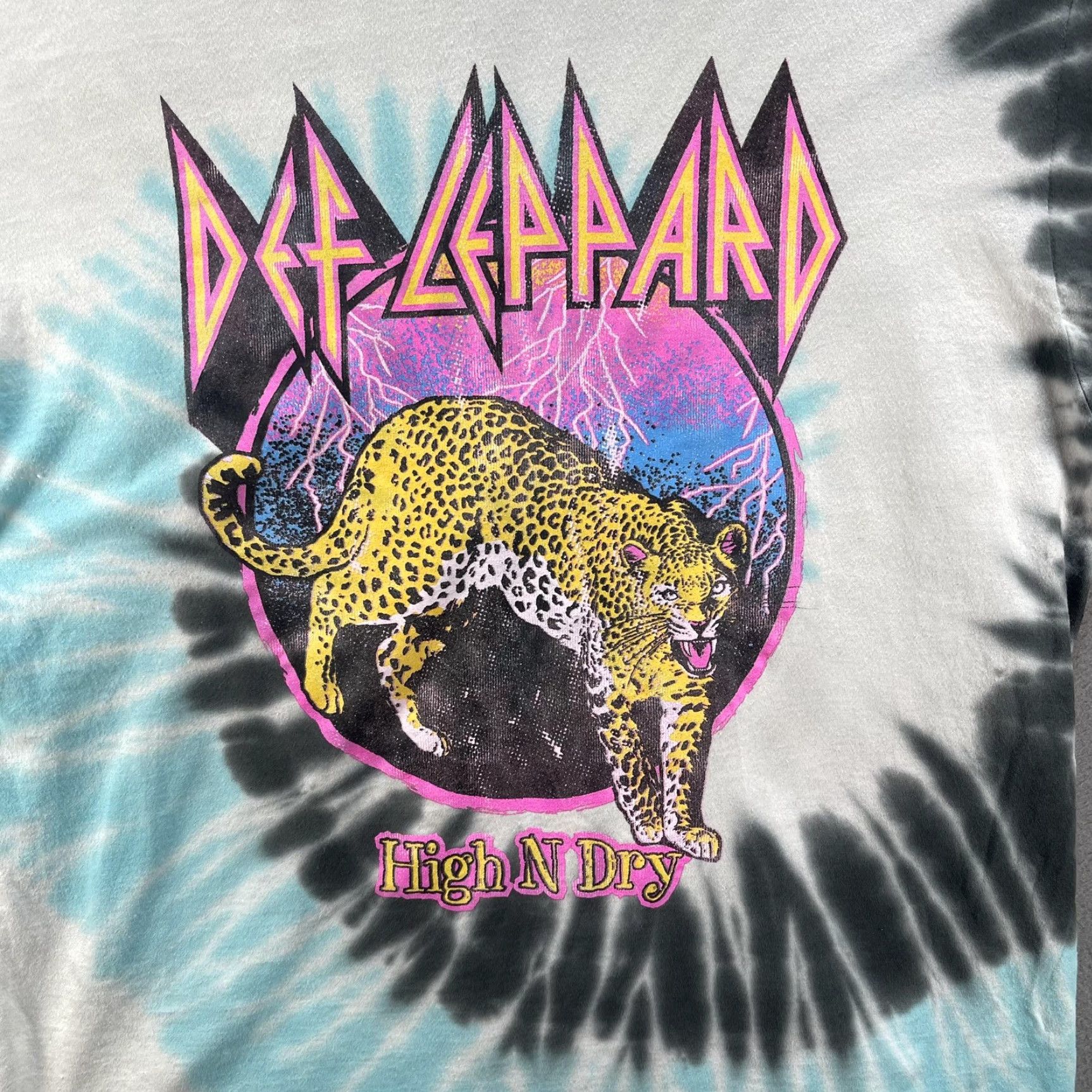 Vintage Def Leppard Shirt Mens Medium Tie Dye High N Dry Tour Graphic Rock Tee Size US M / EU 48-50 / 2 - 3 Thumbnail