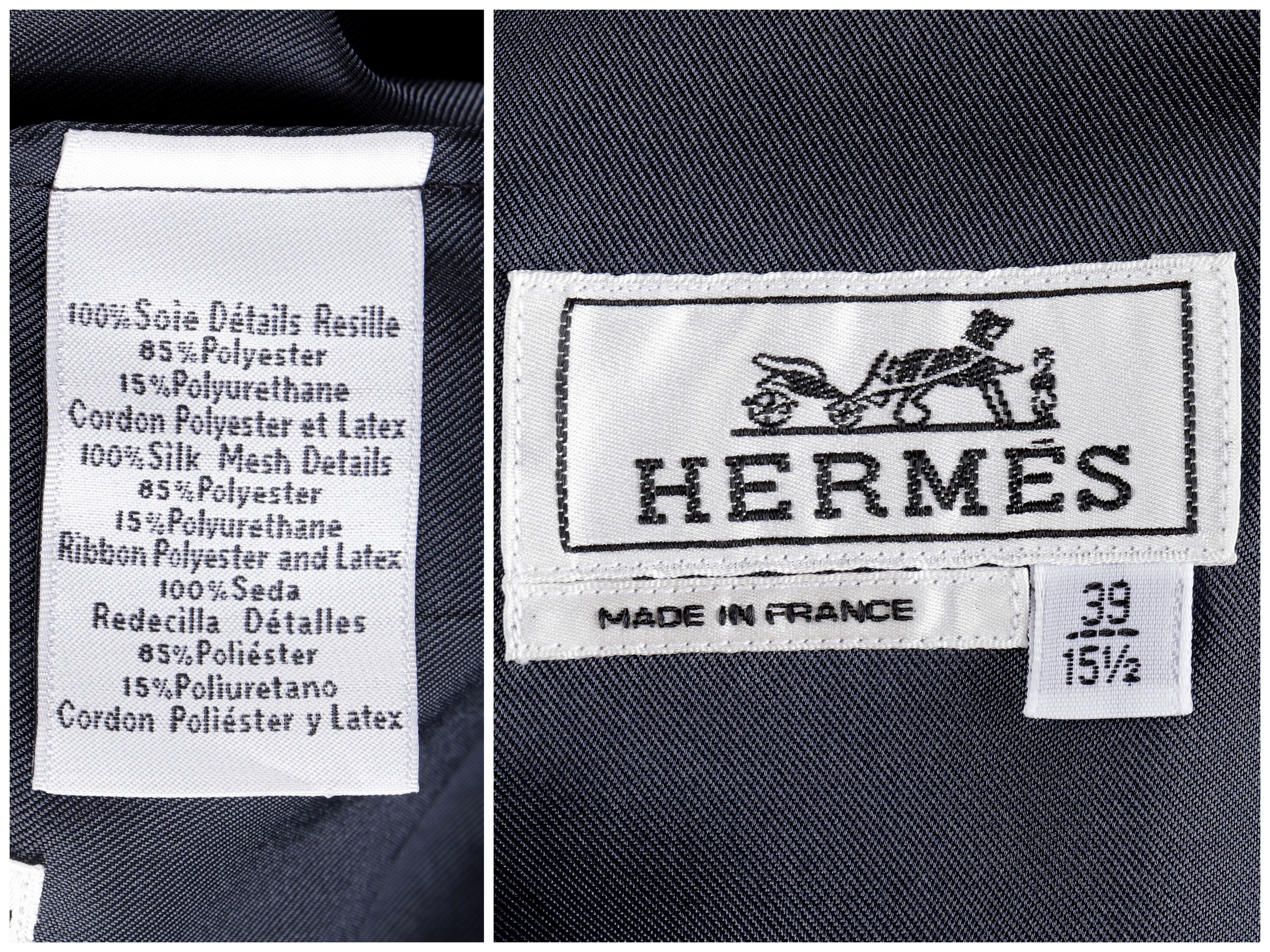 Hermes Hermes Silk Grey Geometric Print Hooded Light Jacket Size US M / EU 48-50 / 2 - 4 Thumbnail