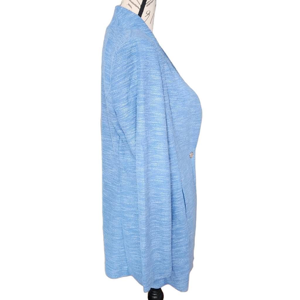 Tommy Hilfiger Tommy Hilfiger Ladies Size 8 Blue Snap-Front Blazer Jacket Size M / US 6-8 / IT 42-44 - 4 Thumbnail