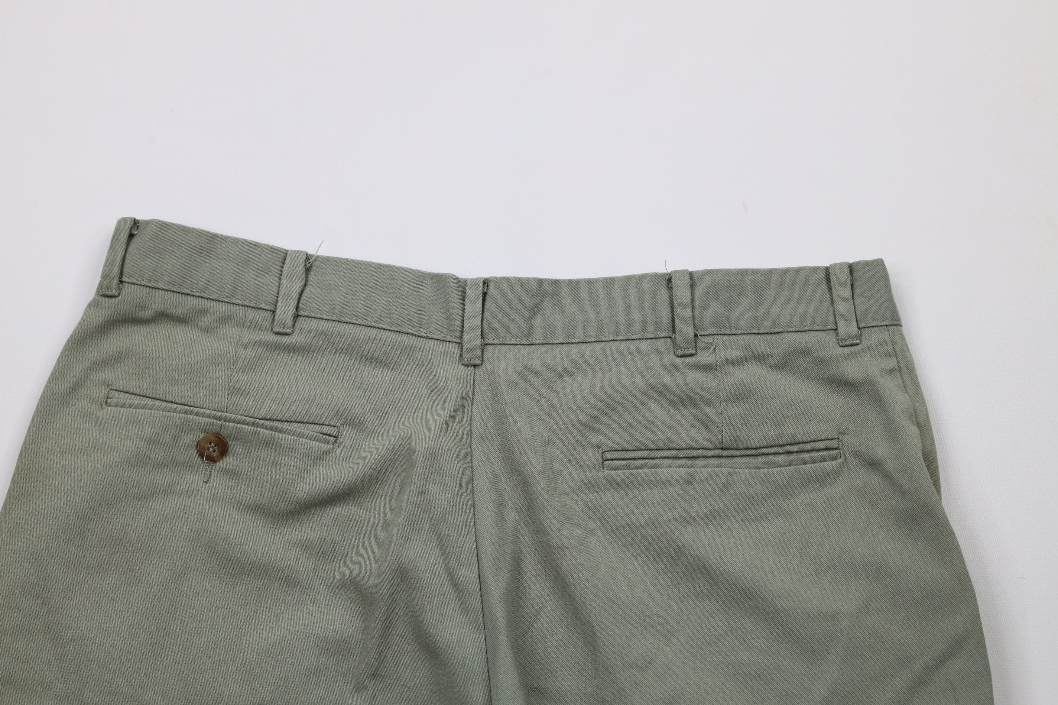 Vintage Vintage 90s Streetwear Blank Above Knee Chino Shorts Green Size US 34 / EU 50 - 10 Thumbnail