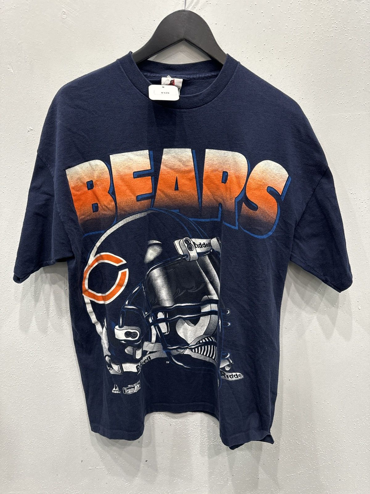 image of Riddell Vintage Bears T-Shirt in Blue, Men's (Size XL)