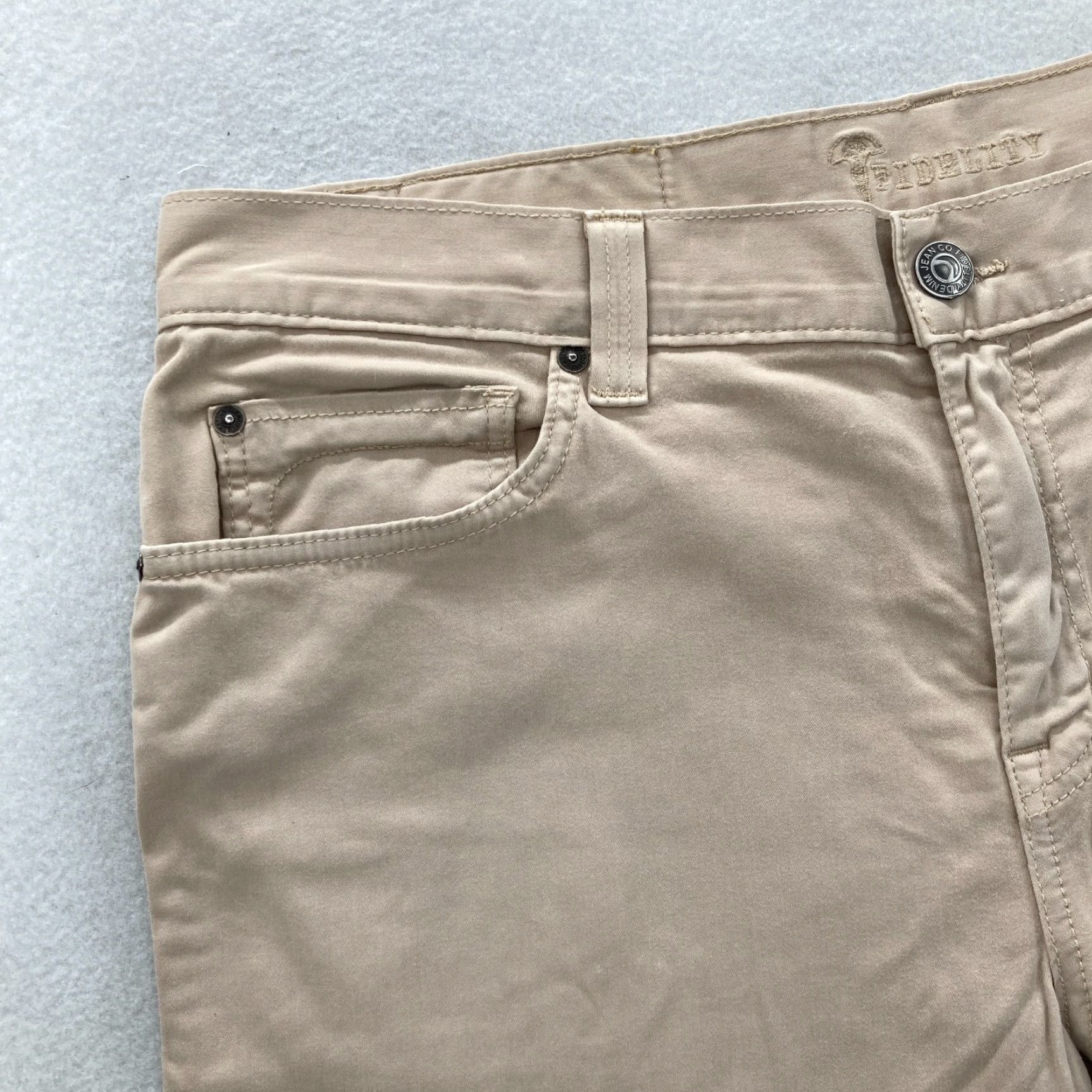 Vintage Fidelity Denim 50-11 5-Pocket Pants Mens 36x30 Straight Leg Havana Twill Stretch Size US 36 / EU 52 - 3 Thumbnail
