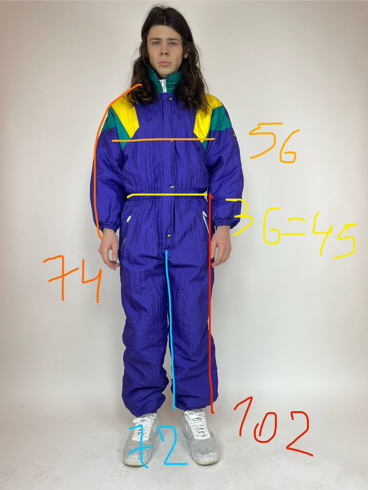Vintage VINTAGE SKI suit snow ALPIAZ jumpsuit Multicolour 90s size S Size US 31 - 11 Thumbnail