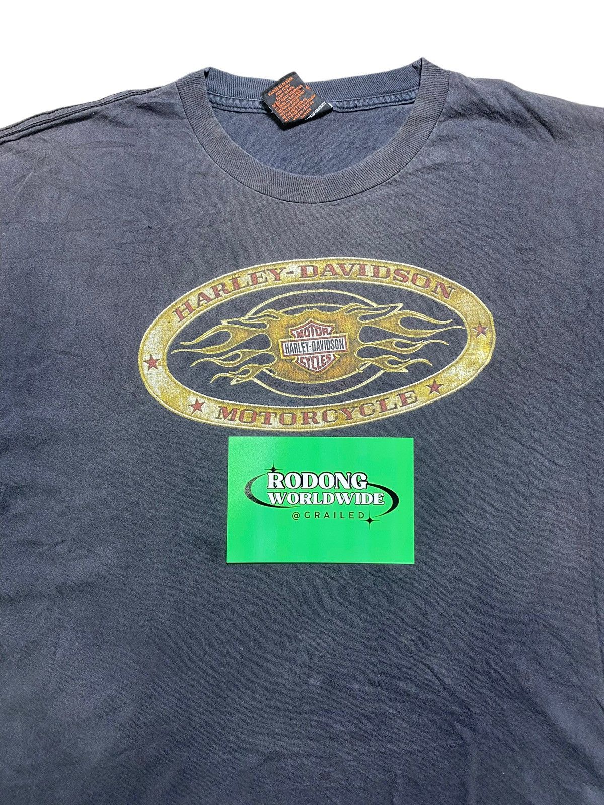 Vintage VINTAGE HARLEY DAVIDSON CENTER LOGO SPELLOUT TEE Size US XL / EU 56 / 4 - 2 Thumbnail