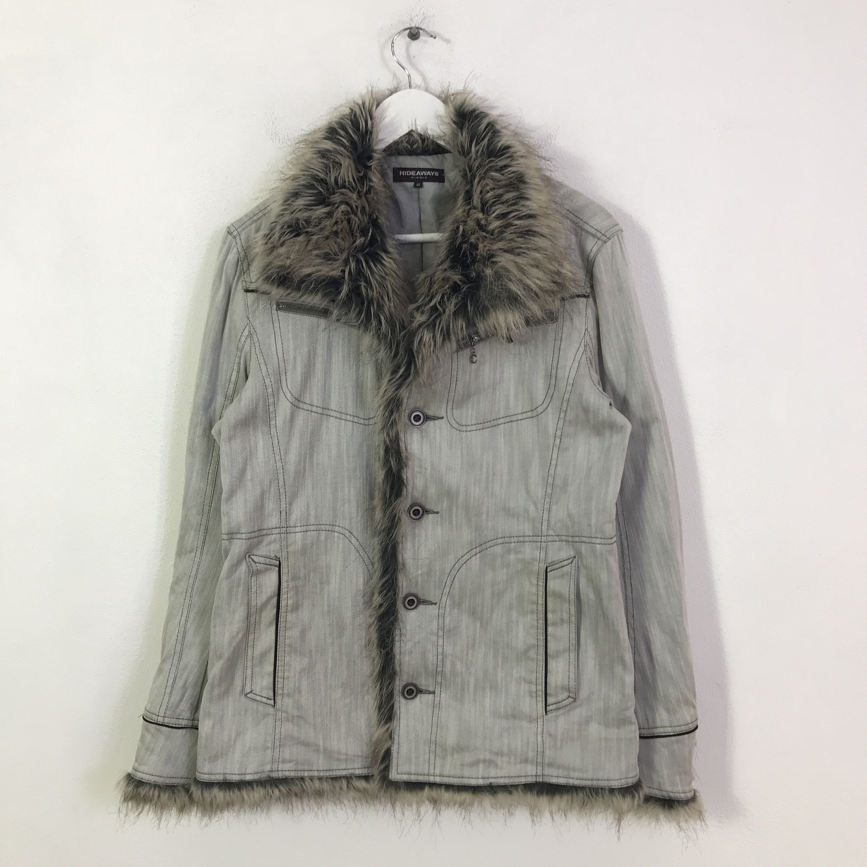 HIDEAWAYS hideways nicole denim fur colour jacket K115B6 Size US M / EU 48-50 / 2 - 1 Thumbnail