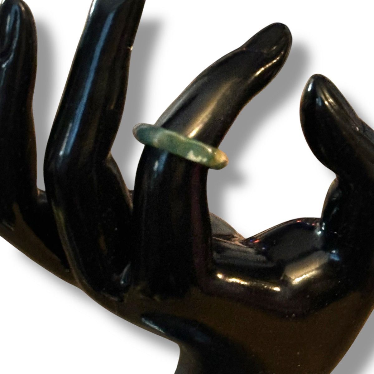 Vintage Vintage green Jade band ring Size ONE SIZE - 2 Thumbnail