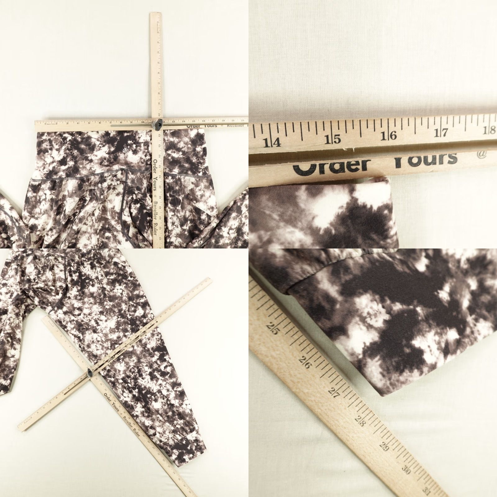 Athleta Athleta Pants Womens 1X Brown Printed Tie Dye Elation 7/8 Tight Joggers Size 40" / US 18 - 8 Thumbnail